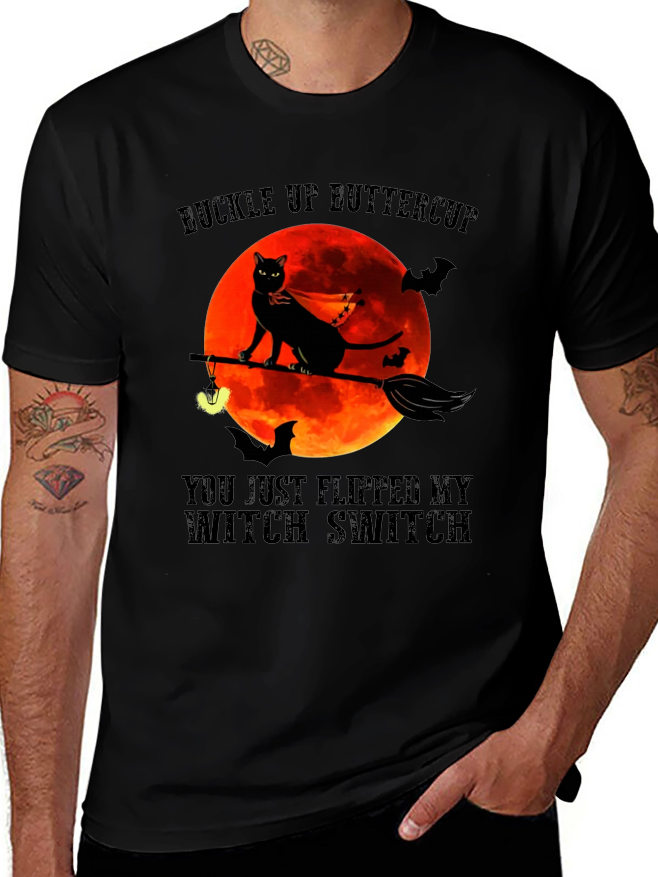 Variant 17 of Buckle Up Buttercup Witch Switch T-Shirt