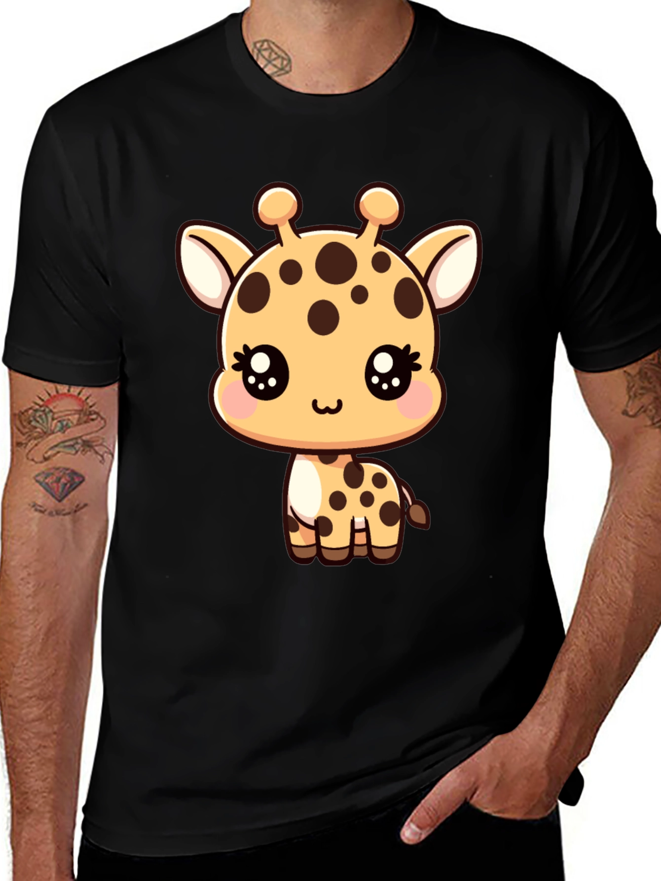 Variant 26 of Cute Giraffe Graphic Tee - Soft Cotton Blend