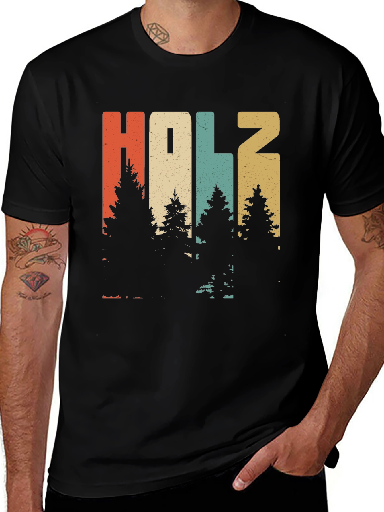 Variant 14 of Vintage Forest Graphic Tee - HOLZ Design