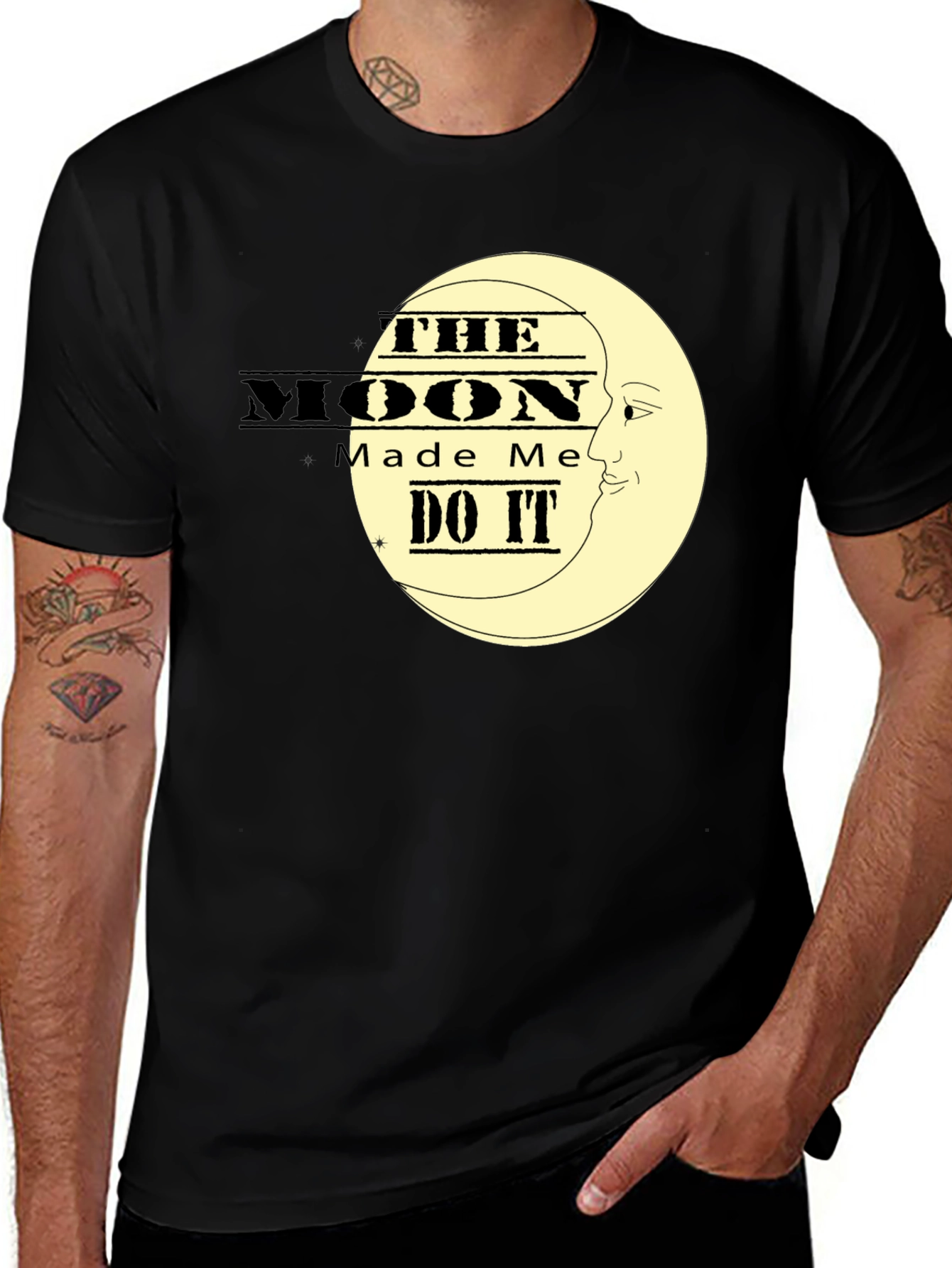 Variant 23 of The Moon Made Me Do It Black T-Shirt