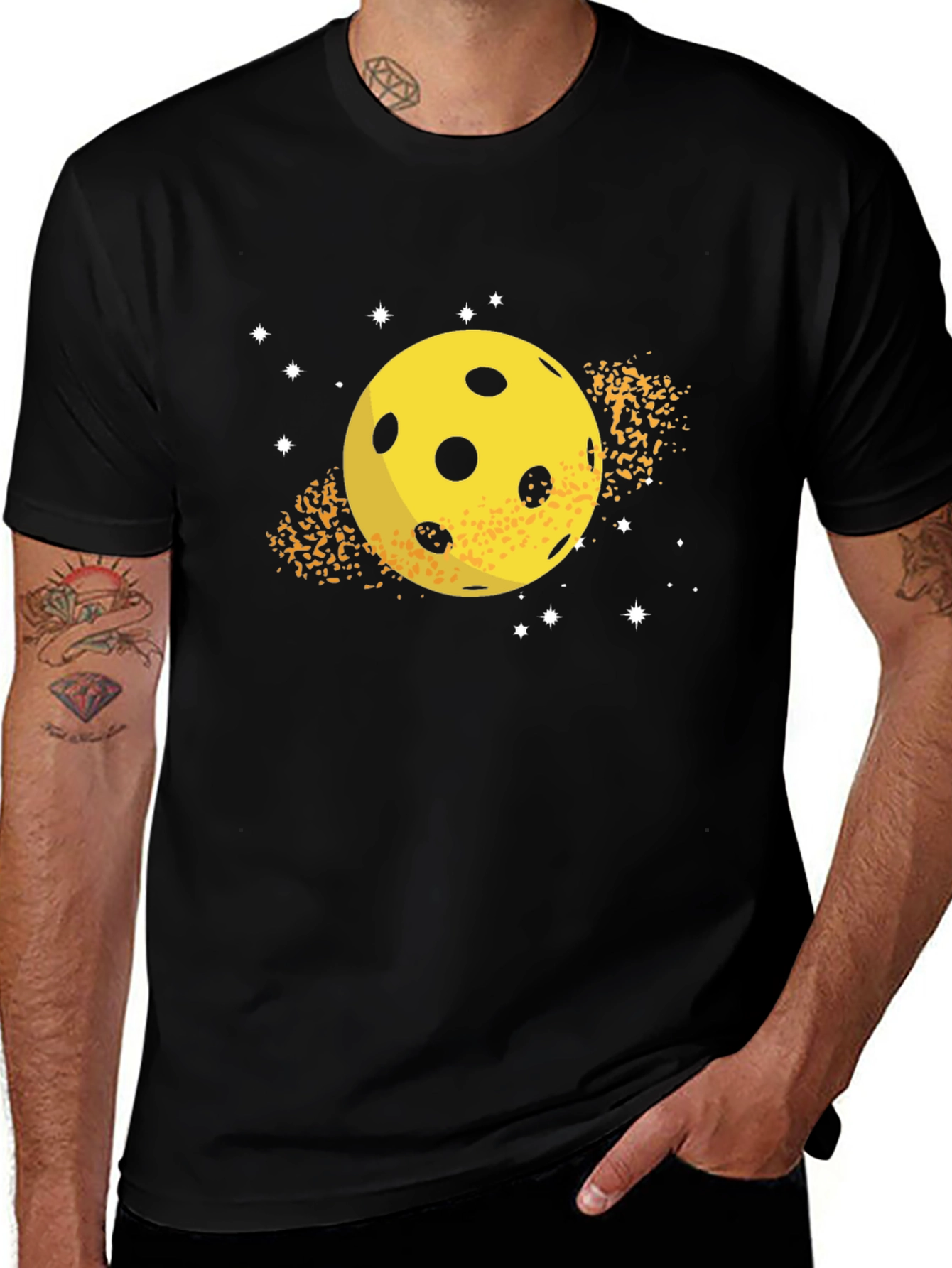 Variant 8 of Pickleball Planet T-Shirt - Outer Space Design