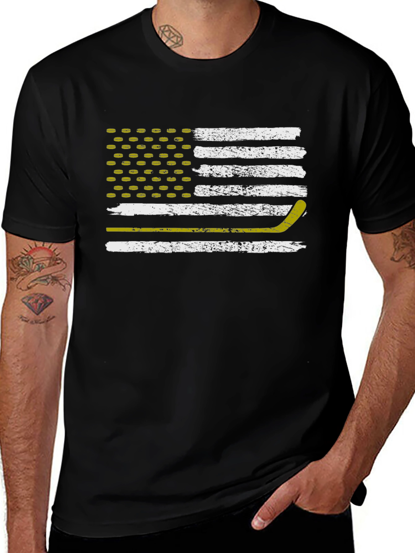 Variant 9 of Hockey USA Flag T-Shirt