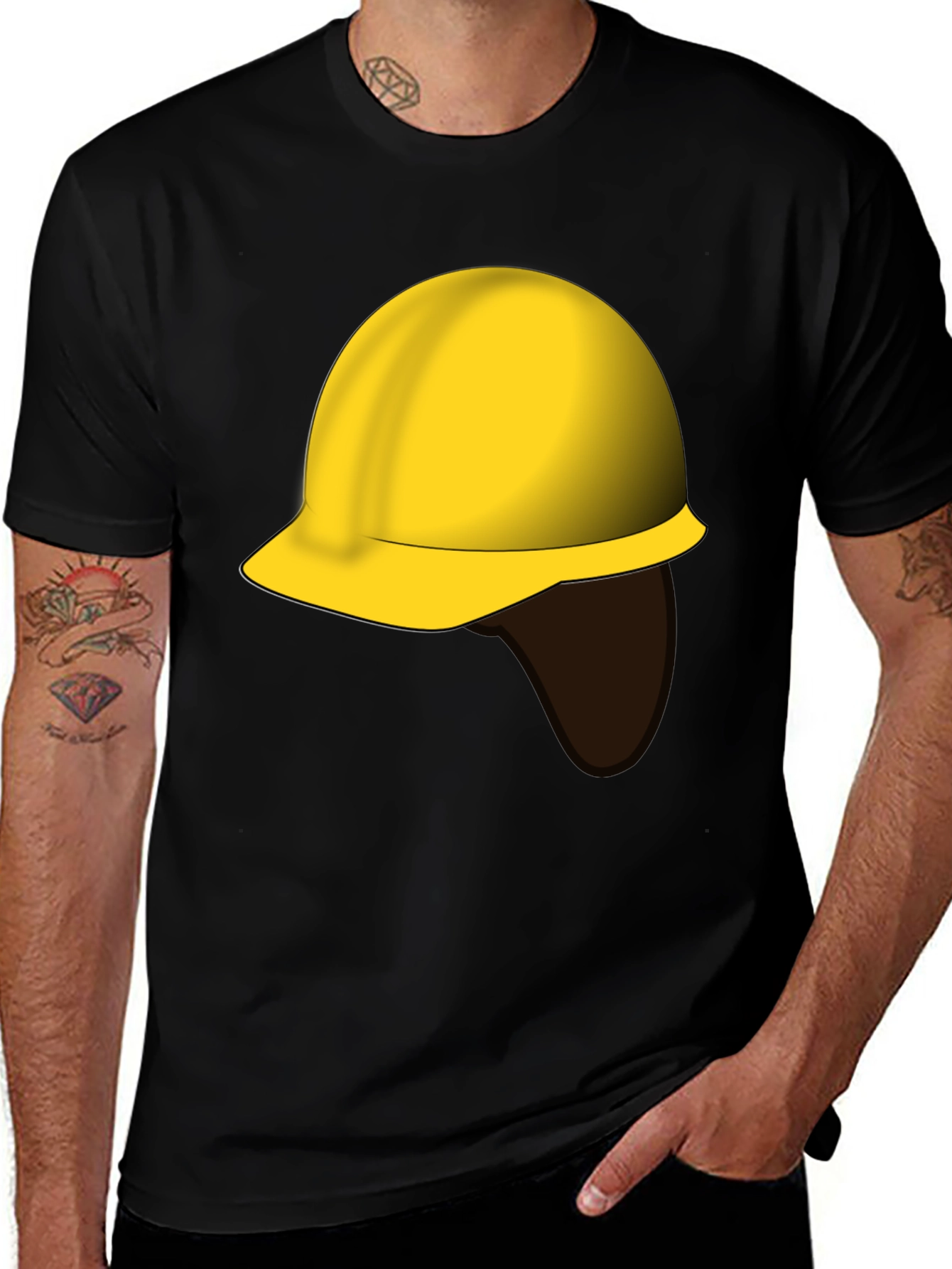 Variant 28 of Construction Worker Hard Hat Graphic Tee
