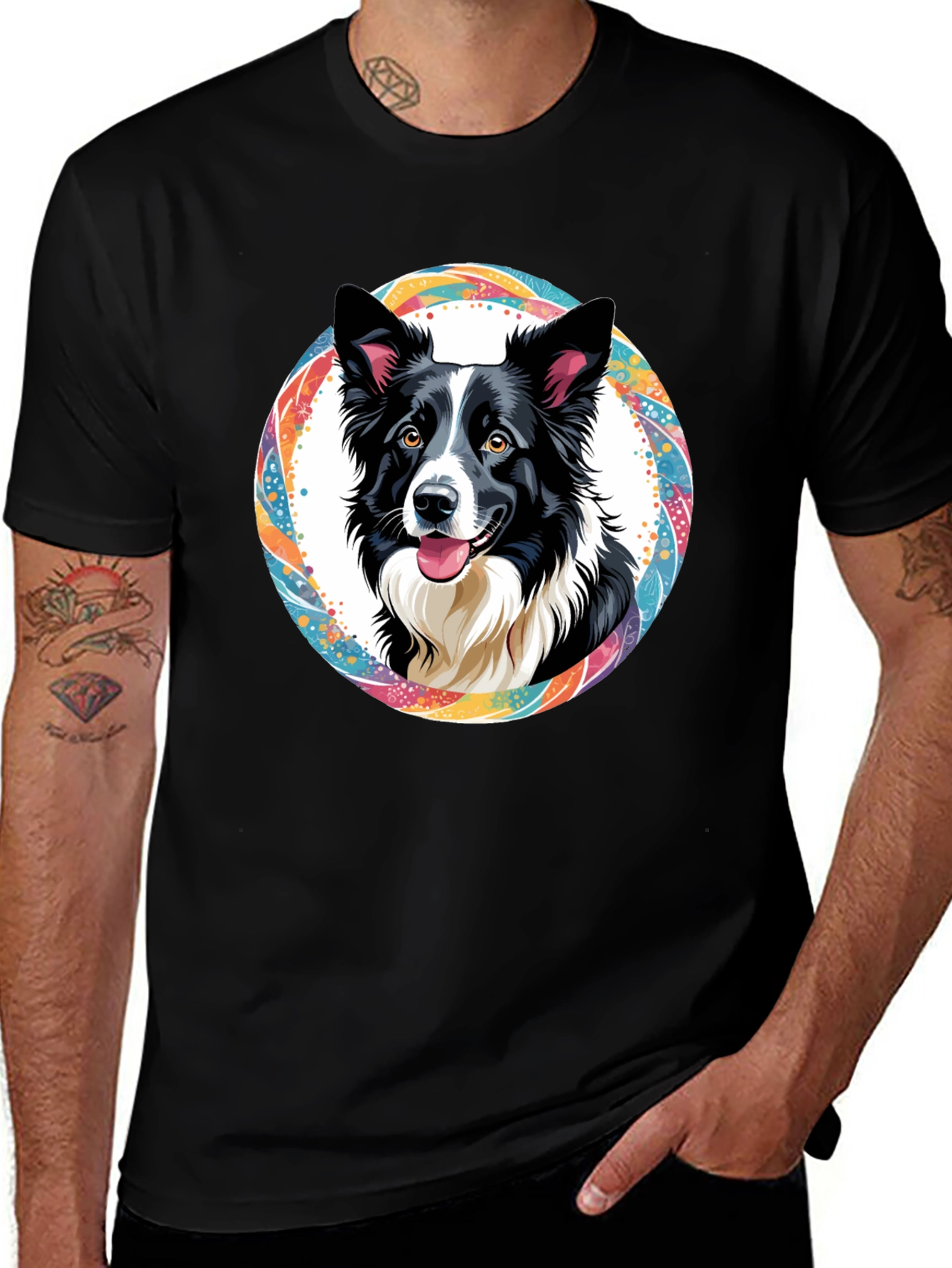 Border Collie Dog Graphic T-Shirt - Stylish Pet Lover Tee