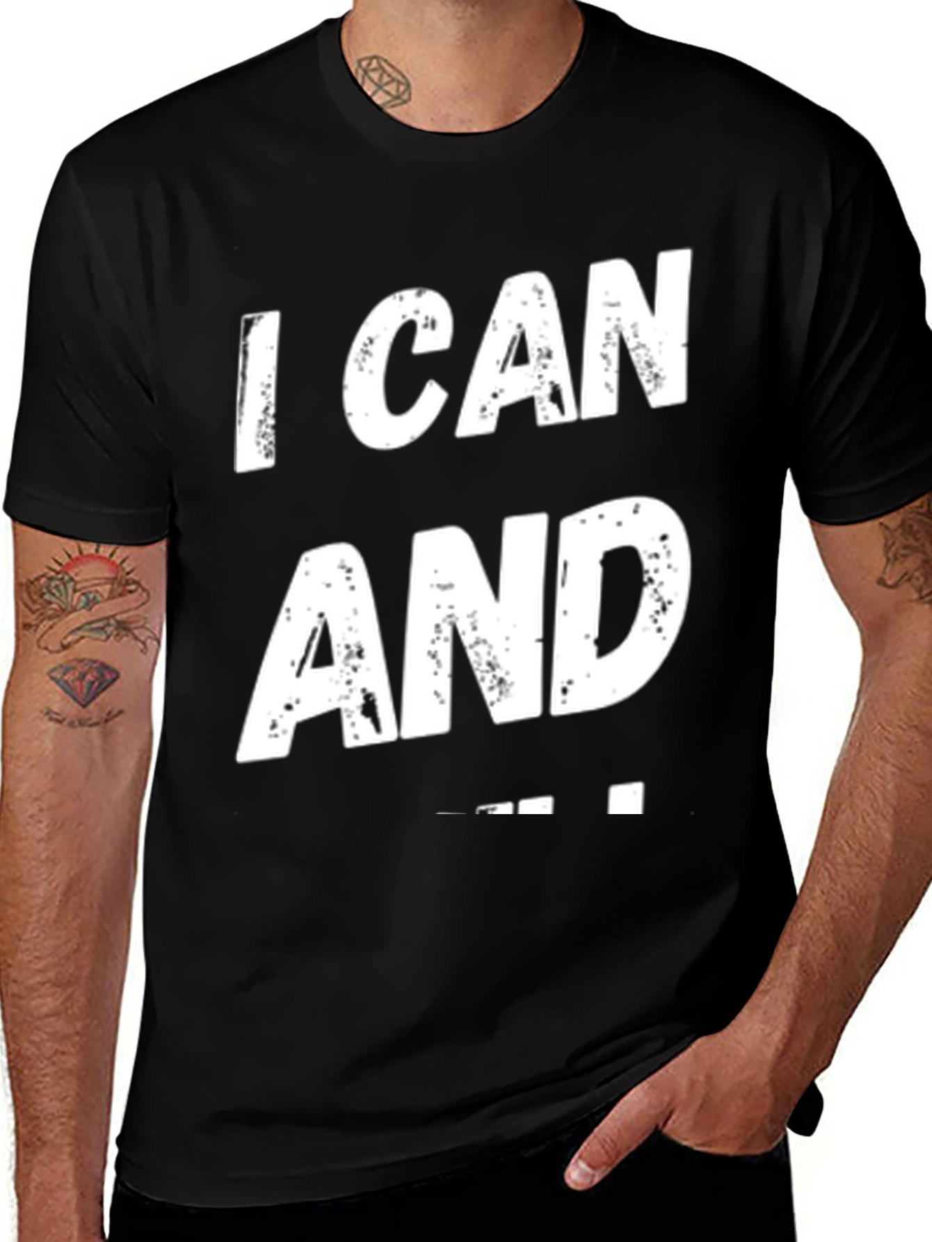Variant 30 of I Can And I Will T-Shirt Black