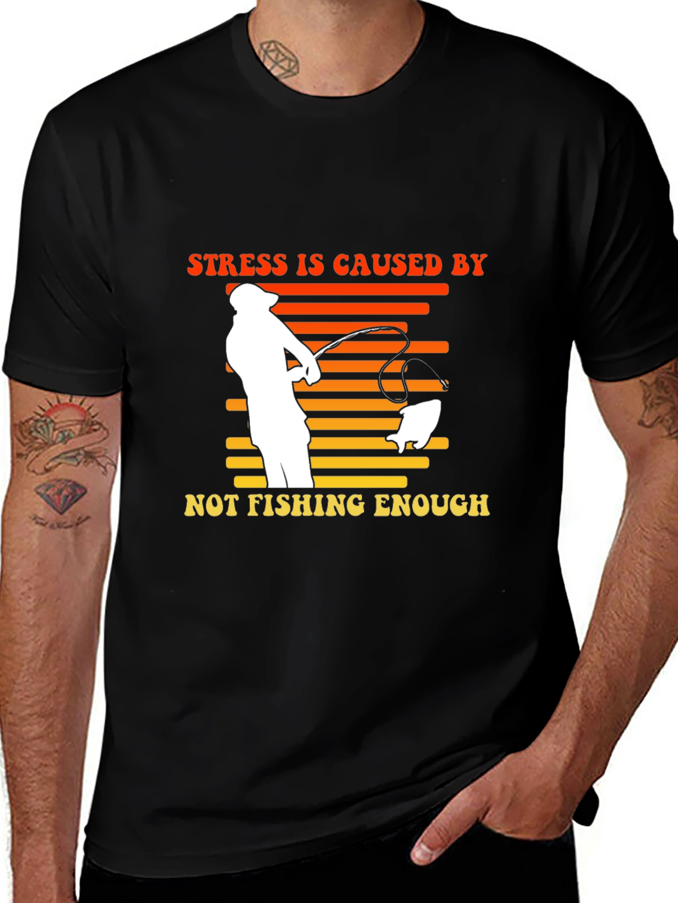 Variant 3 of Stress Fishing T-Shirt | Fisherman's Gift