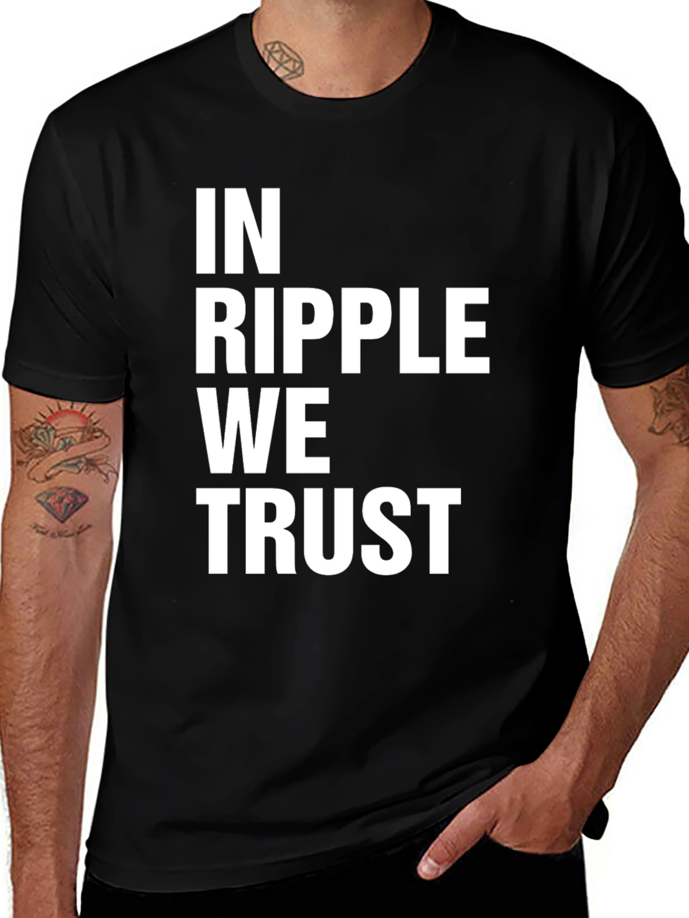 Variant 10 of In Ripple We Trust Black T-Shirt