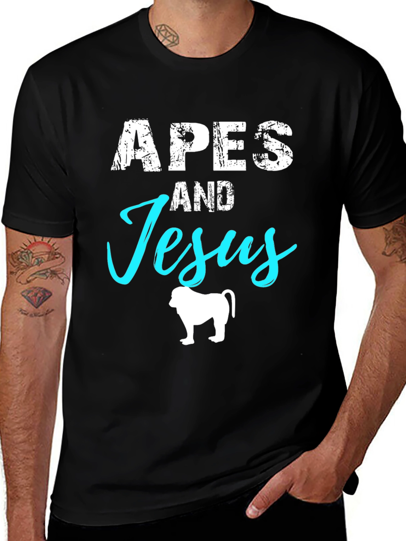 Apes and Jesus Graphic T-Shirt