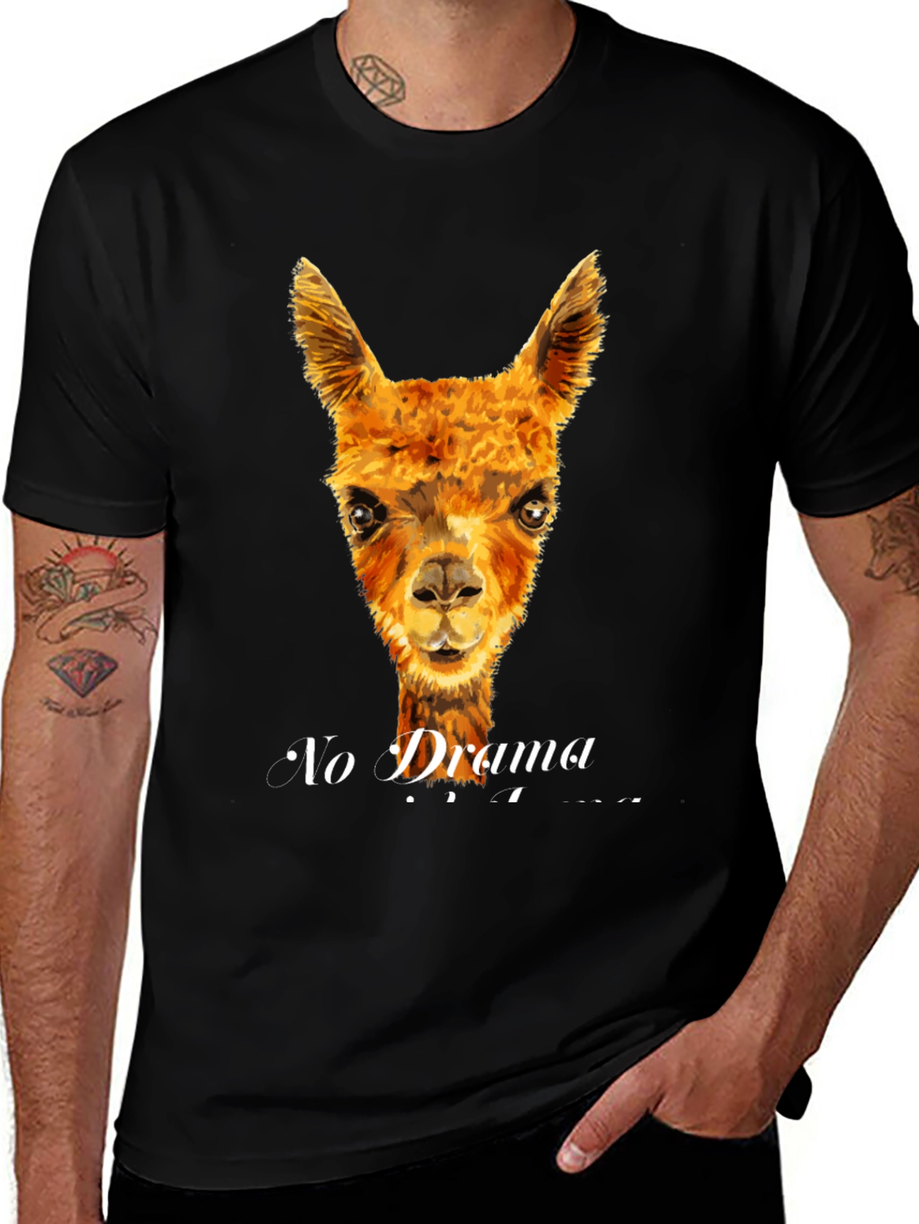 Variant 10 of No Drama Llama T-Shirt - Funny Animal Tee