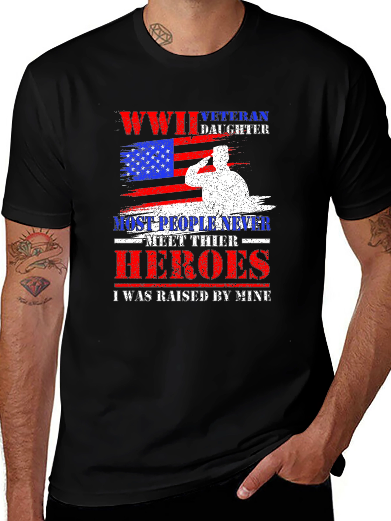 WWII Veteran Daughter Graphic T-Shirt