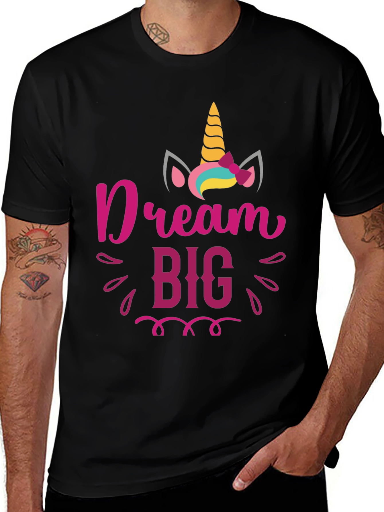 Variant 6 of Dream Big Unicorn Graphic Tee
