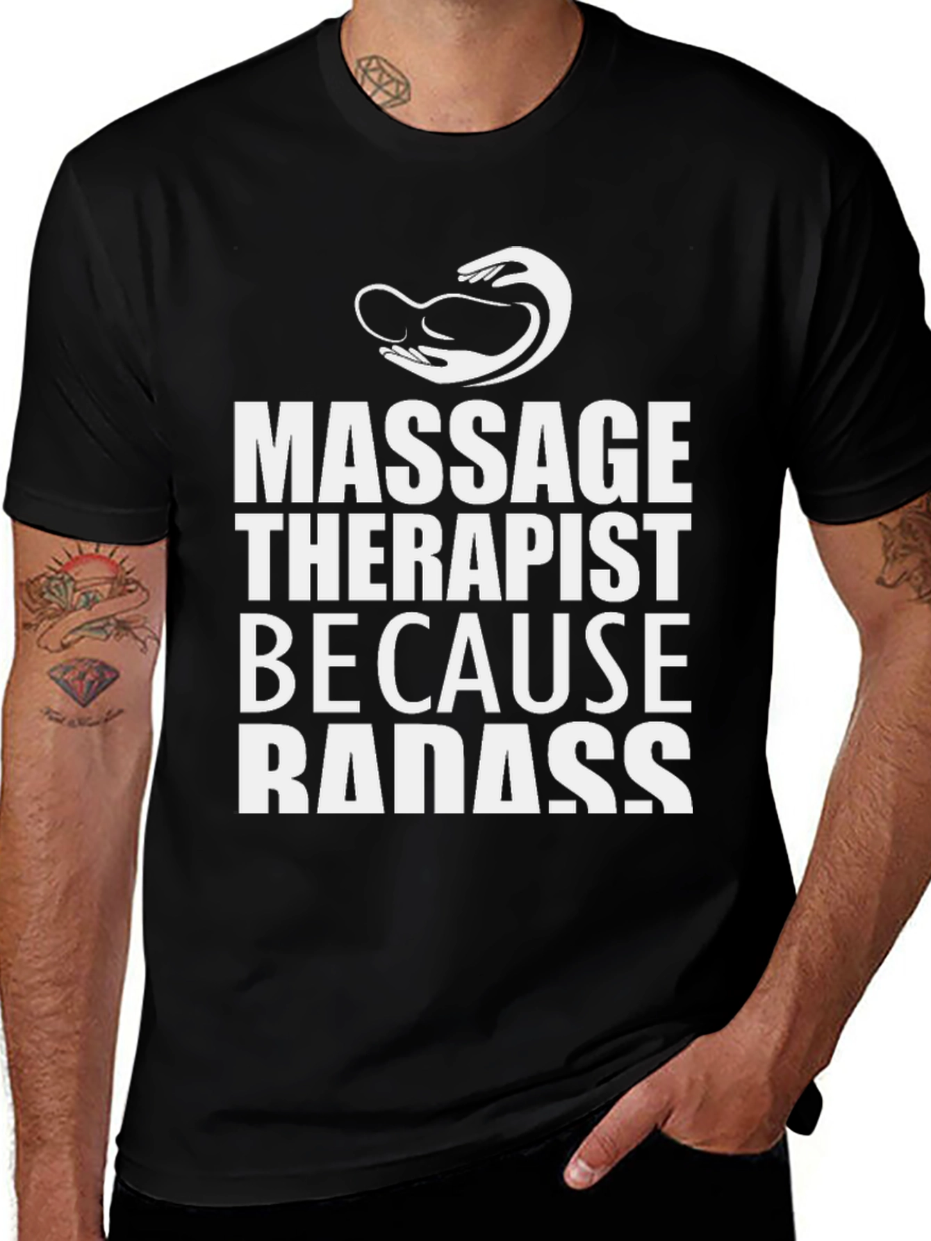 Variant 8 of Massage Therapist Badass Graphic T-Shirt