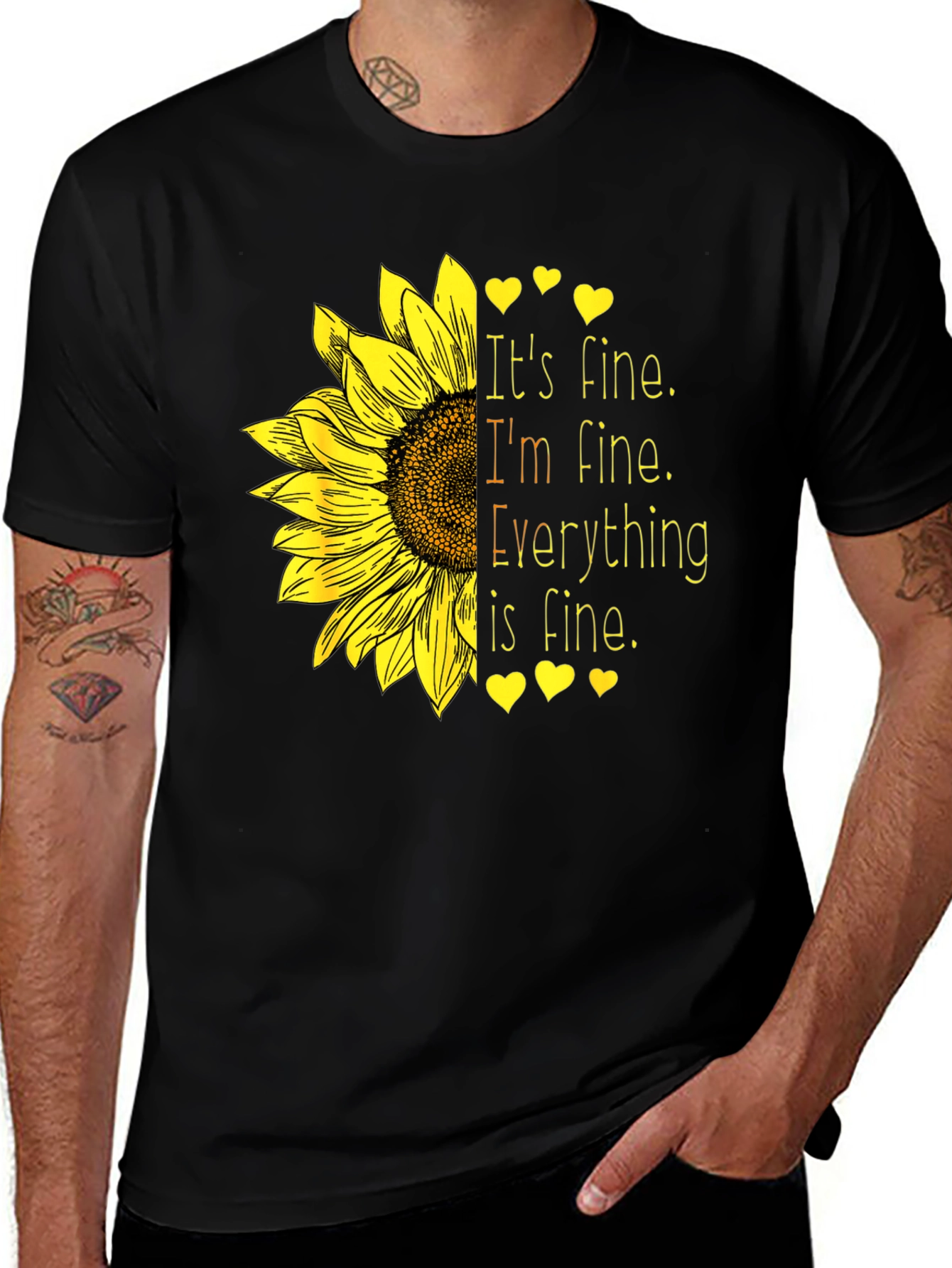 Variant 11 of It's Fine Sunflower Graphic Tee