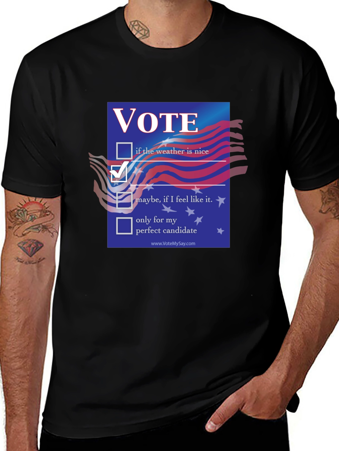 Variant 4 of Vote Checklist Graphic T-Shirt