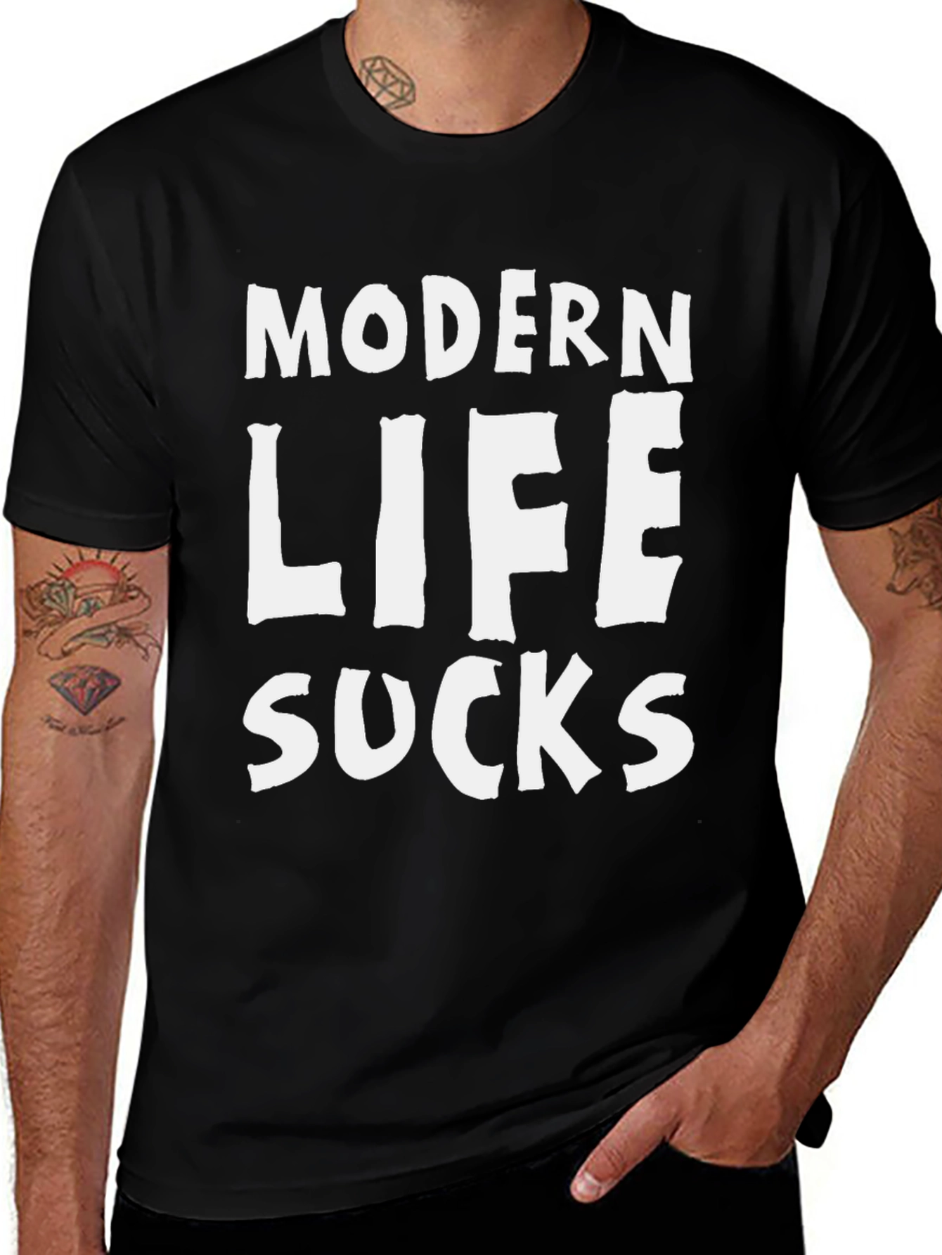 Variant 24 of Modern Life Sucks Graphic T-Shirt - Casual Wear