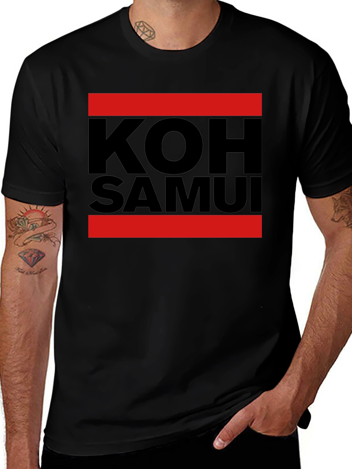Variant 11 of Koh Samui Black Graphic T-Shirt