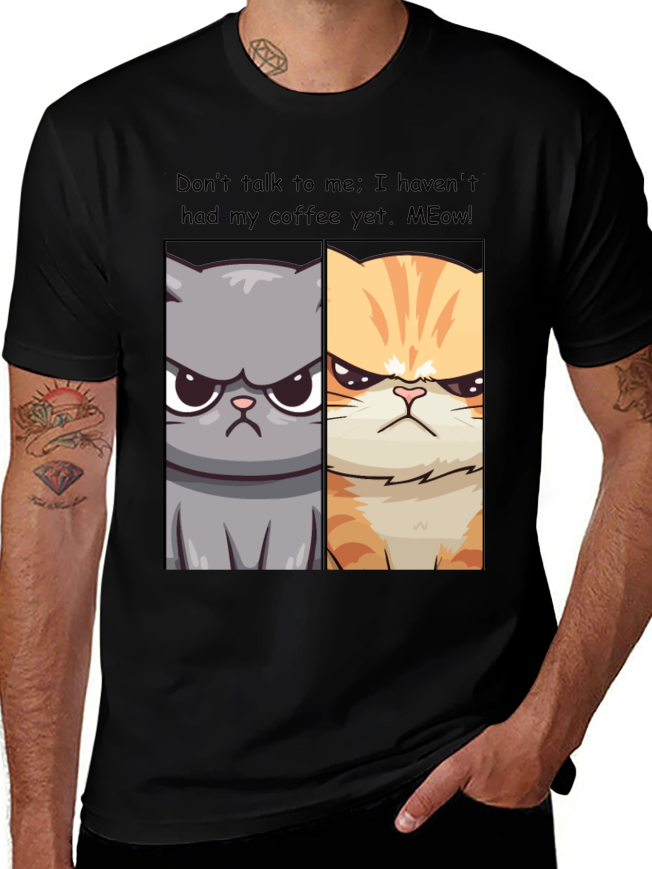 Variant 23 of Grumpy Cats Coffee Humor T-Shirt