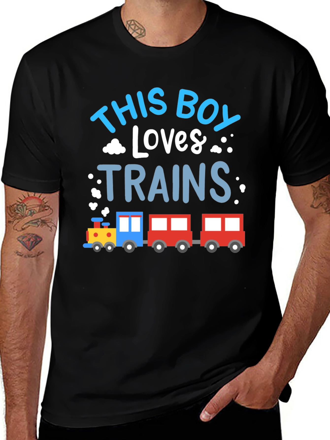 Variant 20 of This Boy Loves Trains T-Shirt