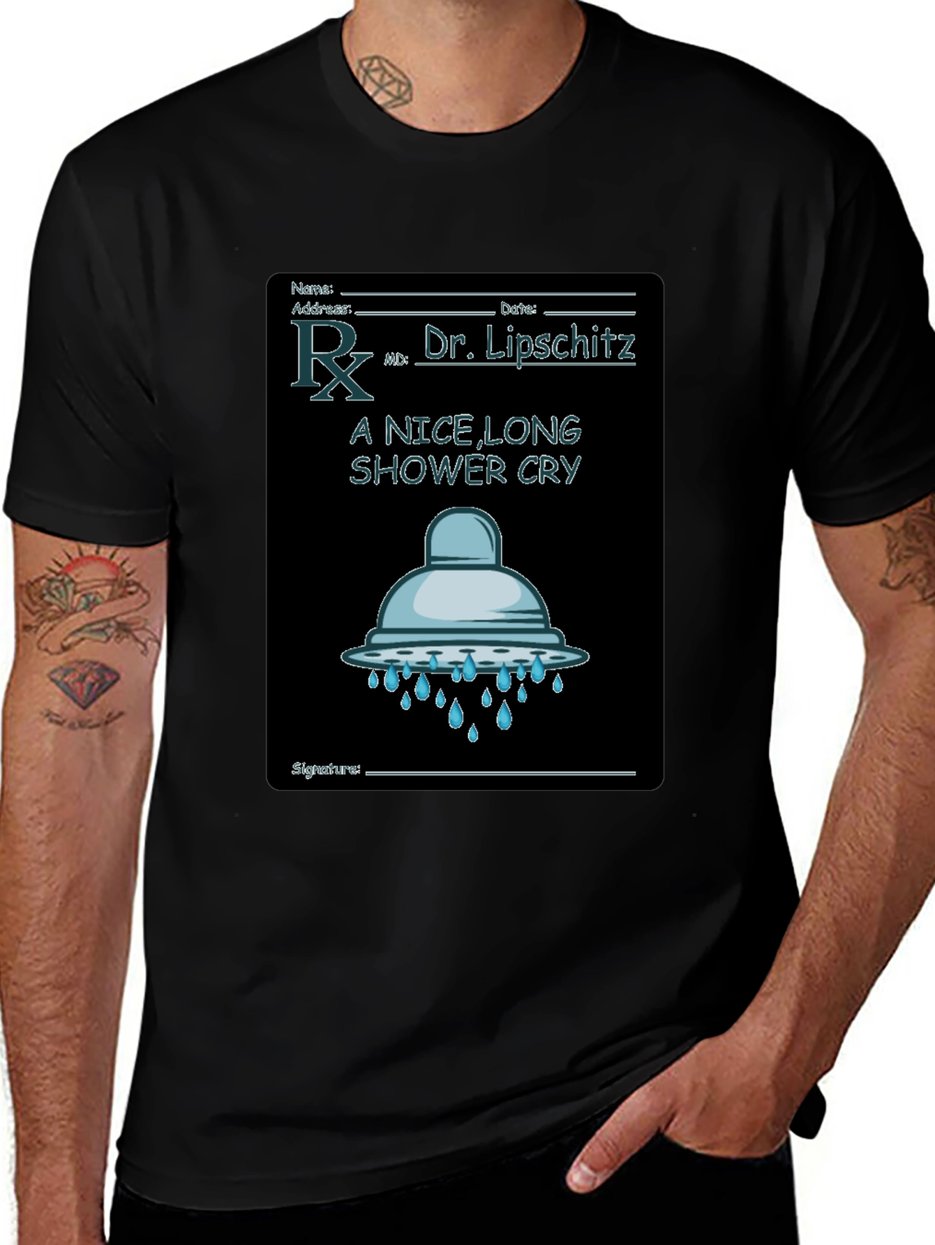 Variant 20 of Shower Cry T-Shirt: Doctor Rx Novelty Tee