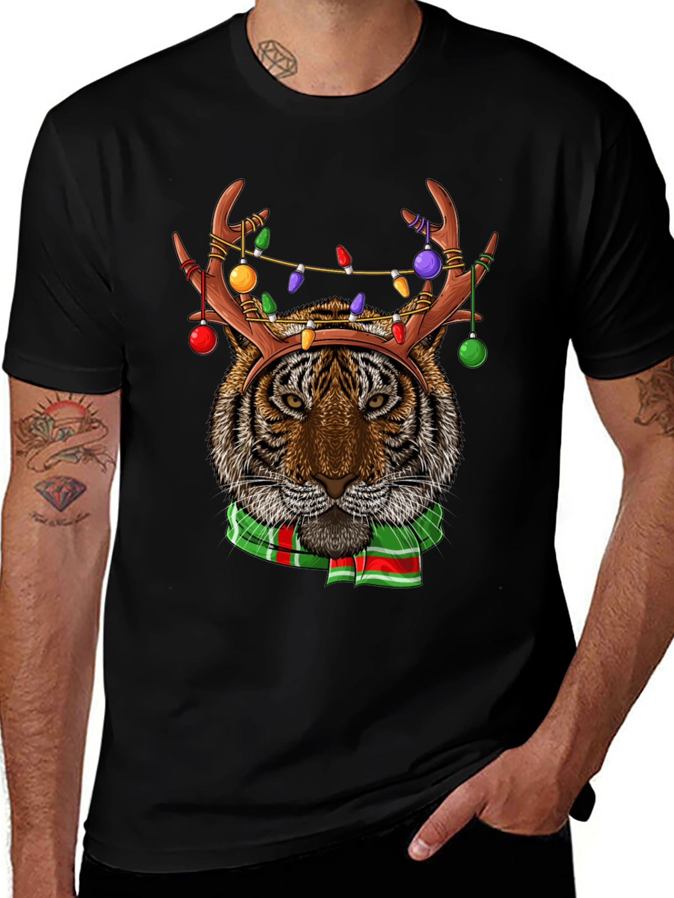Variant 18 of Holiday Tiger Graphic Tee