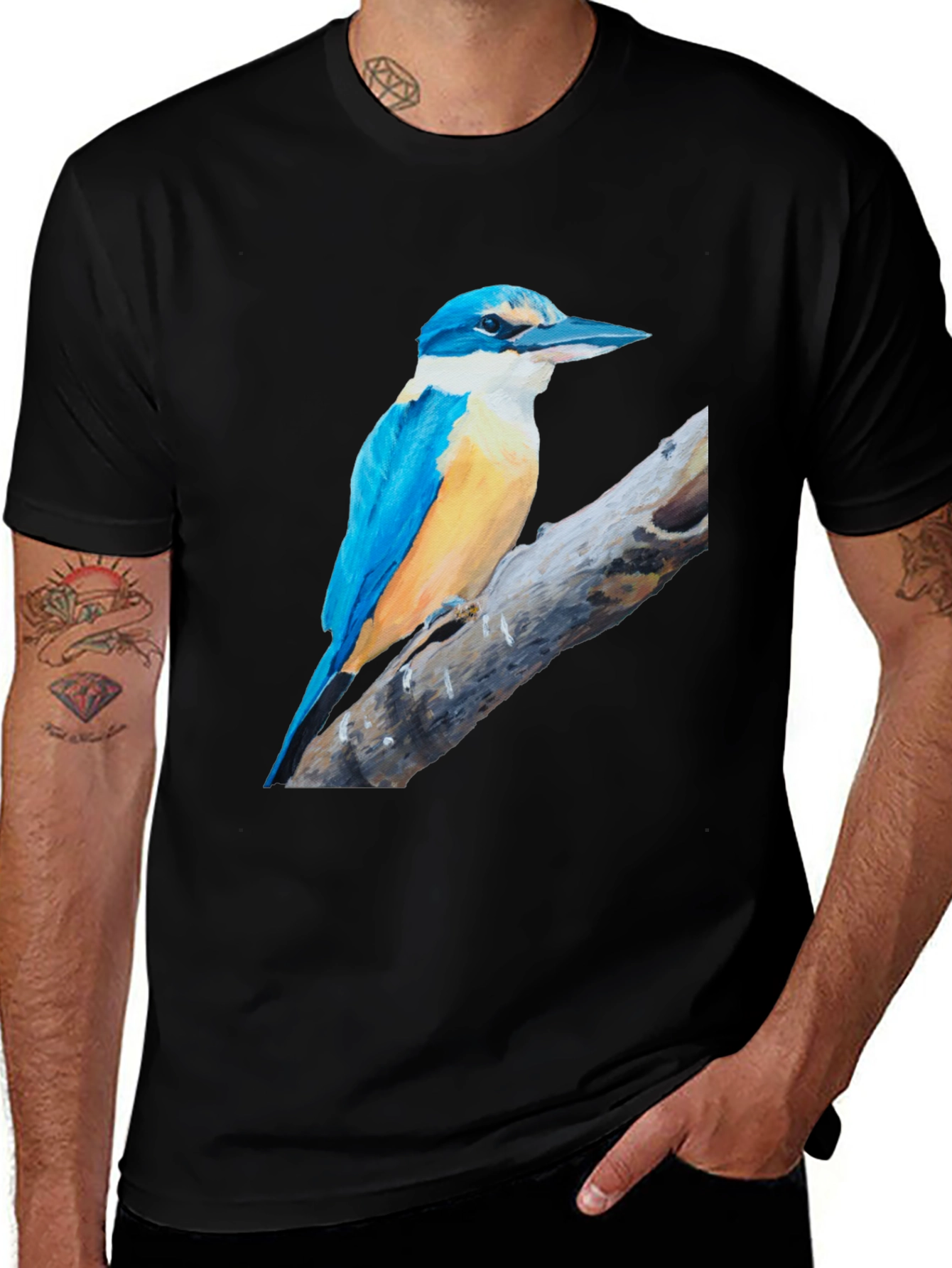 Variant 27 of Kingfisher Bird Graphic Tee - Nature Lover's Apparel
