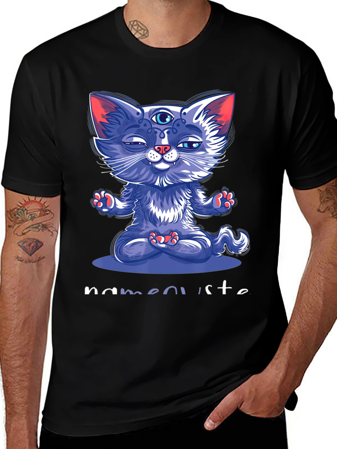 Variant 3 of Yoga Cat Namaste T-Shirt