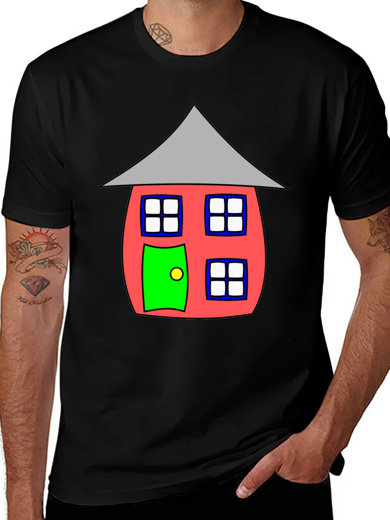 Variant 15 of Cartoon House Graphic T-Shirt