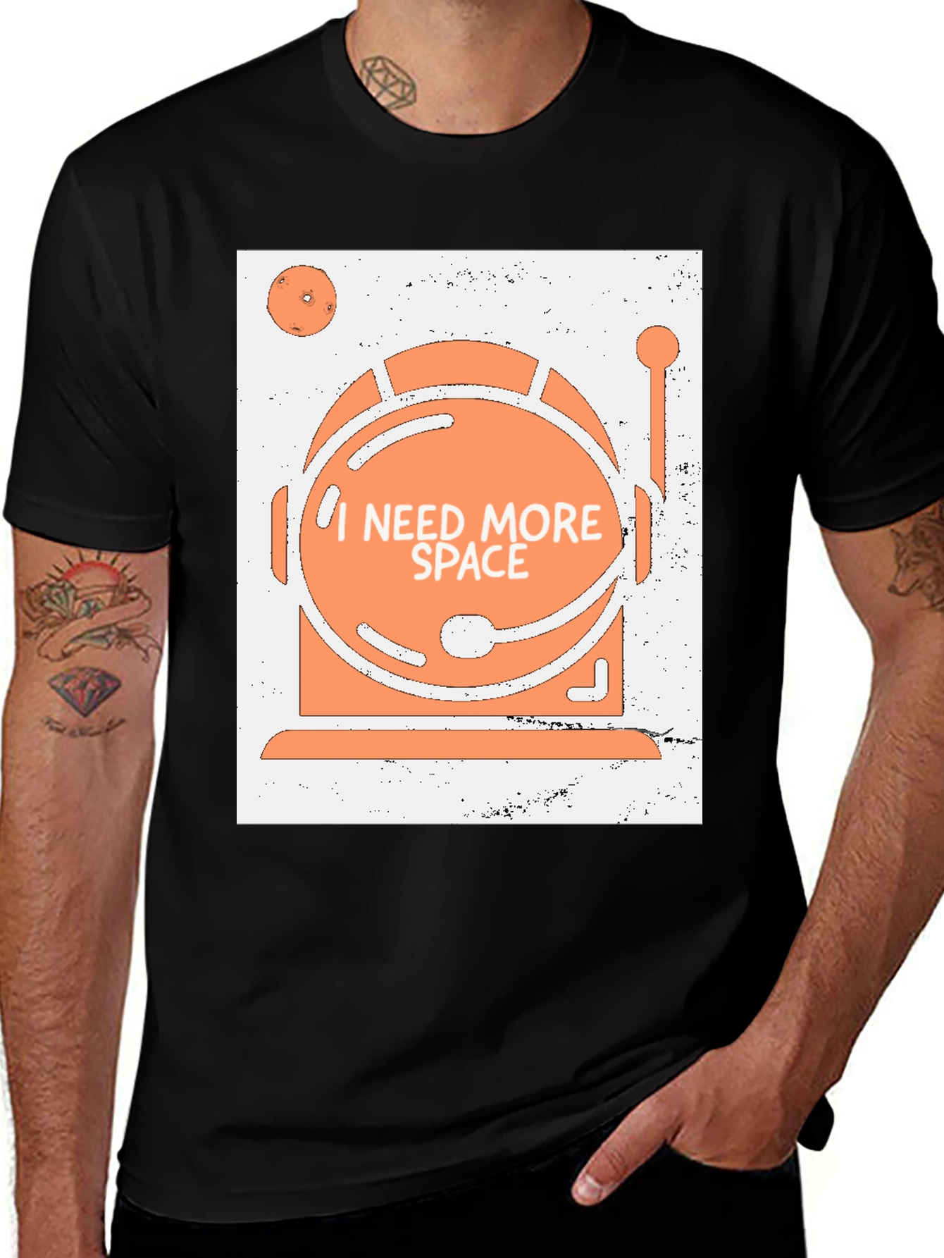 Variant 7 of I Need More Space Astronaut Helmet Graphic T-Shirt