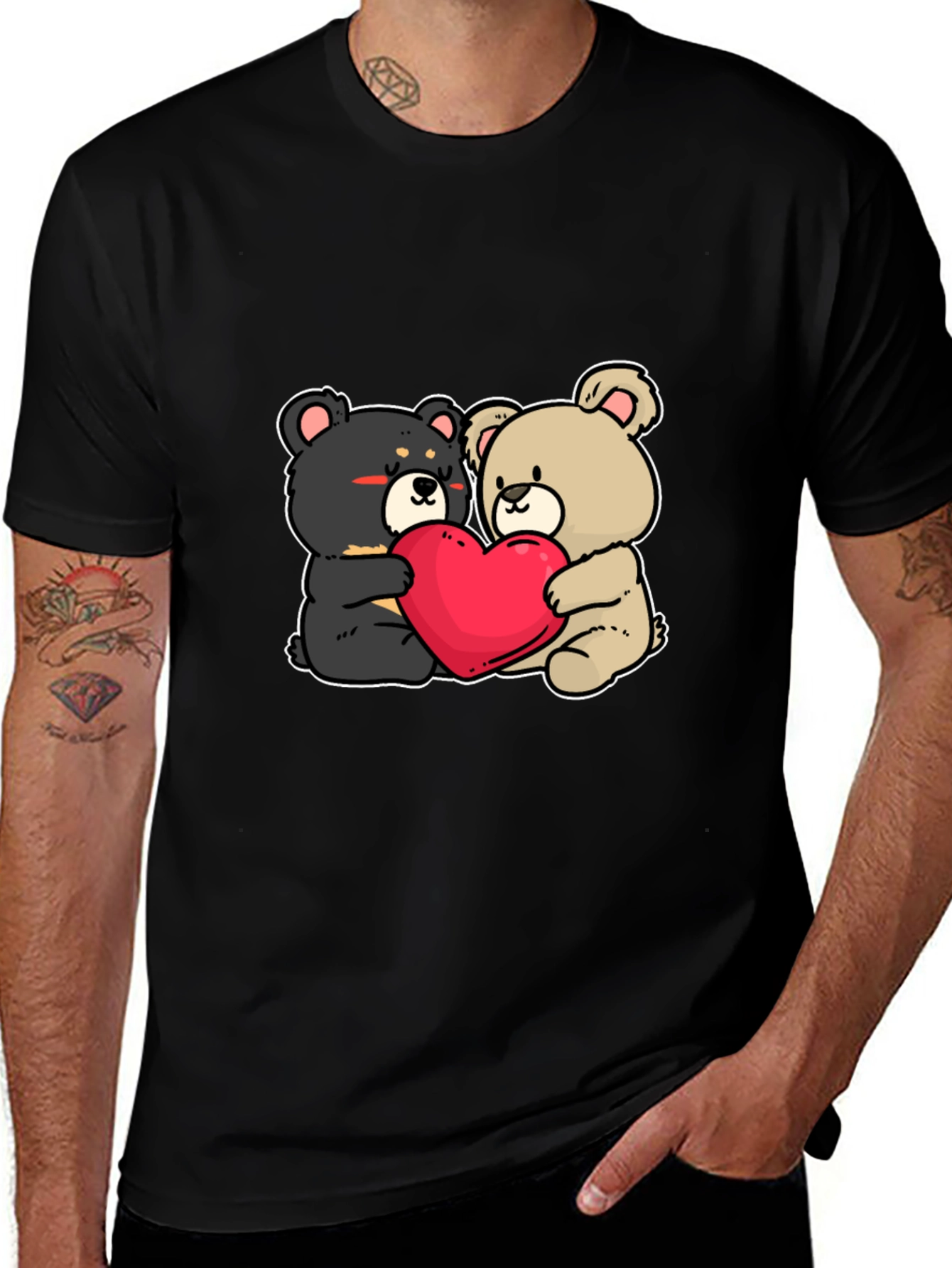 Teddy Bears Heart T-Shirt - Cute Valentine's Day Tee