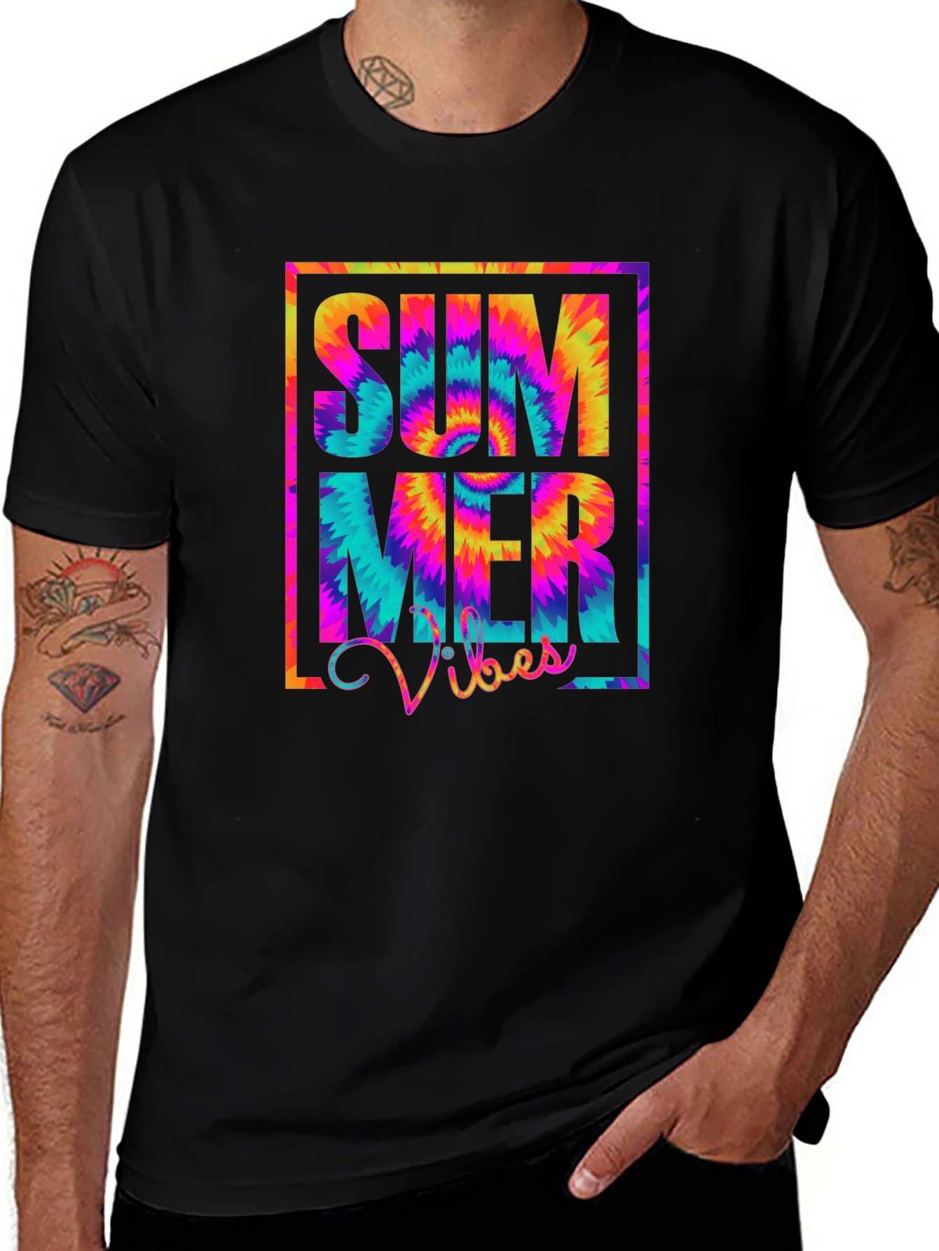 Variant 14 of Summer Vibes Tie Dye Graphic T-Shirt