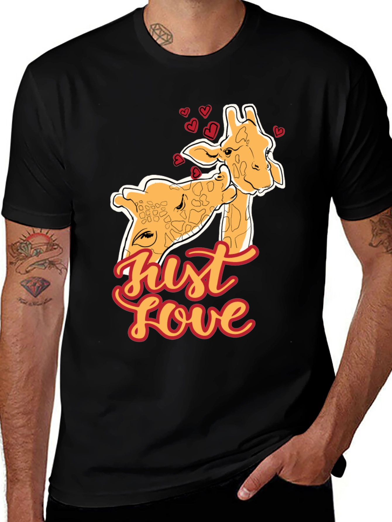 Variant 19 of Giraffe Love T-Shirt - Cute Animal Tee