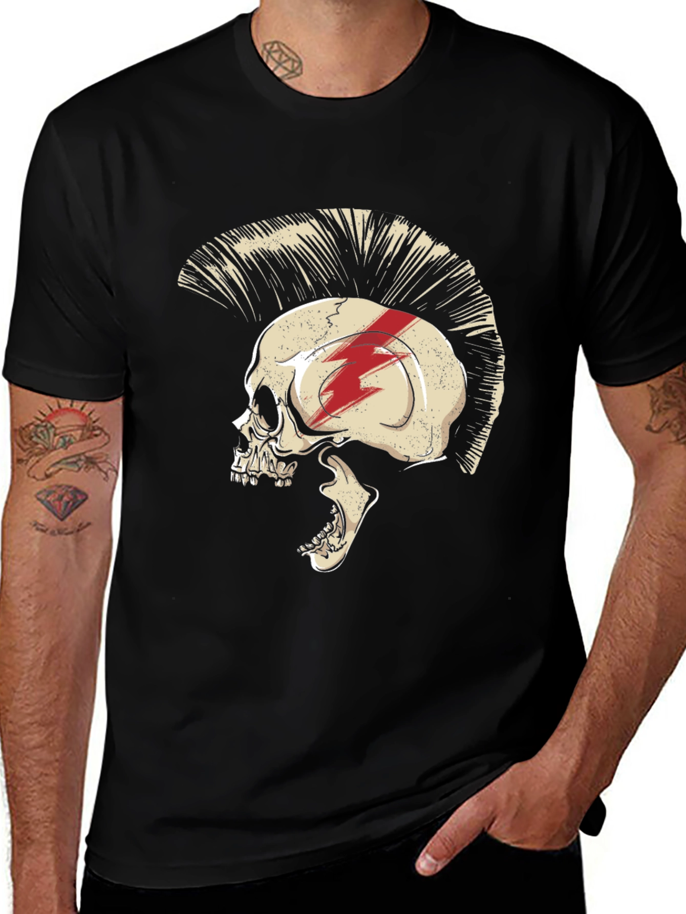 Variant 4 of Punk Skull Tee - Rocker Graphic T-Shirt