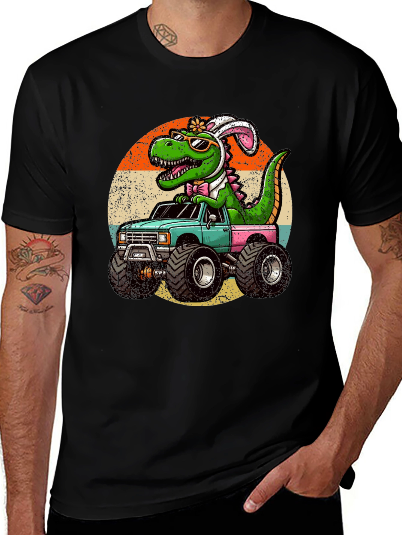 Variant 9 of Dinosaur Easter Truck T-Shirt