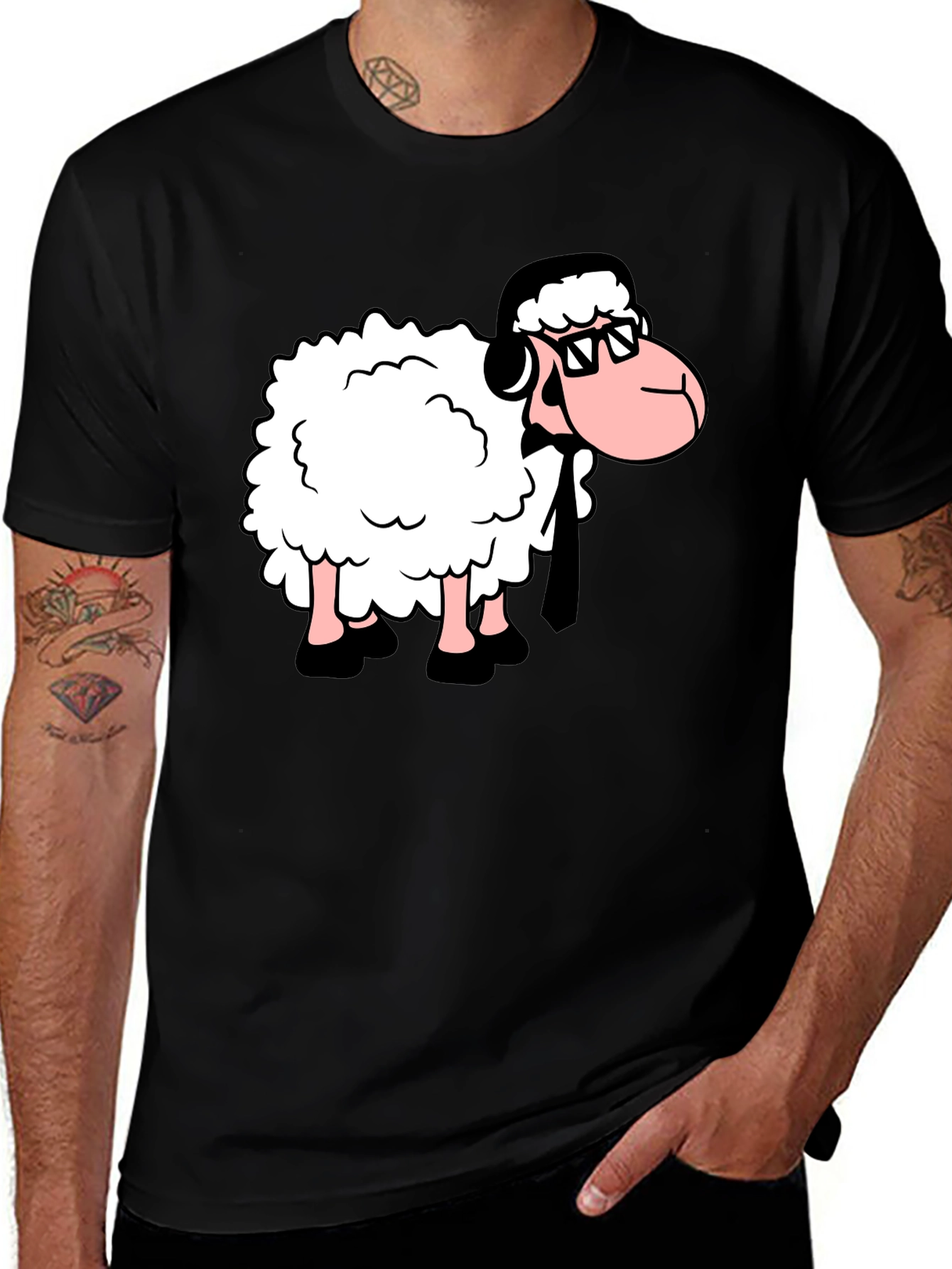 Variant 11 of Funny Sheep T-Shirt - Cartoon Style
