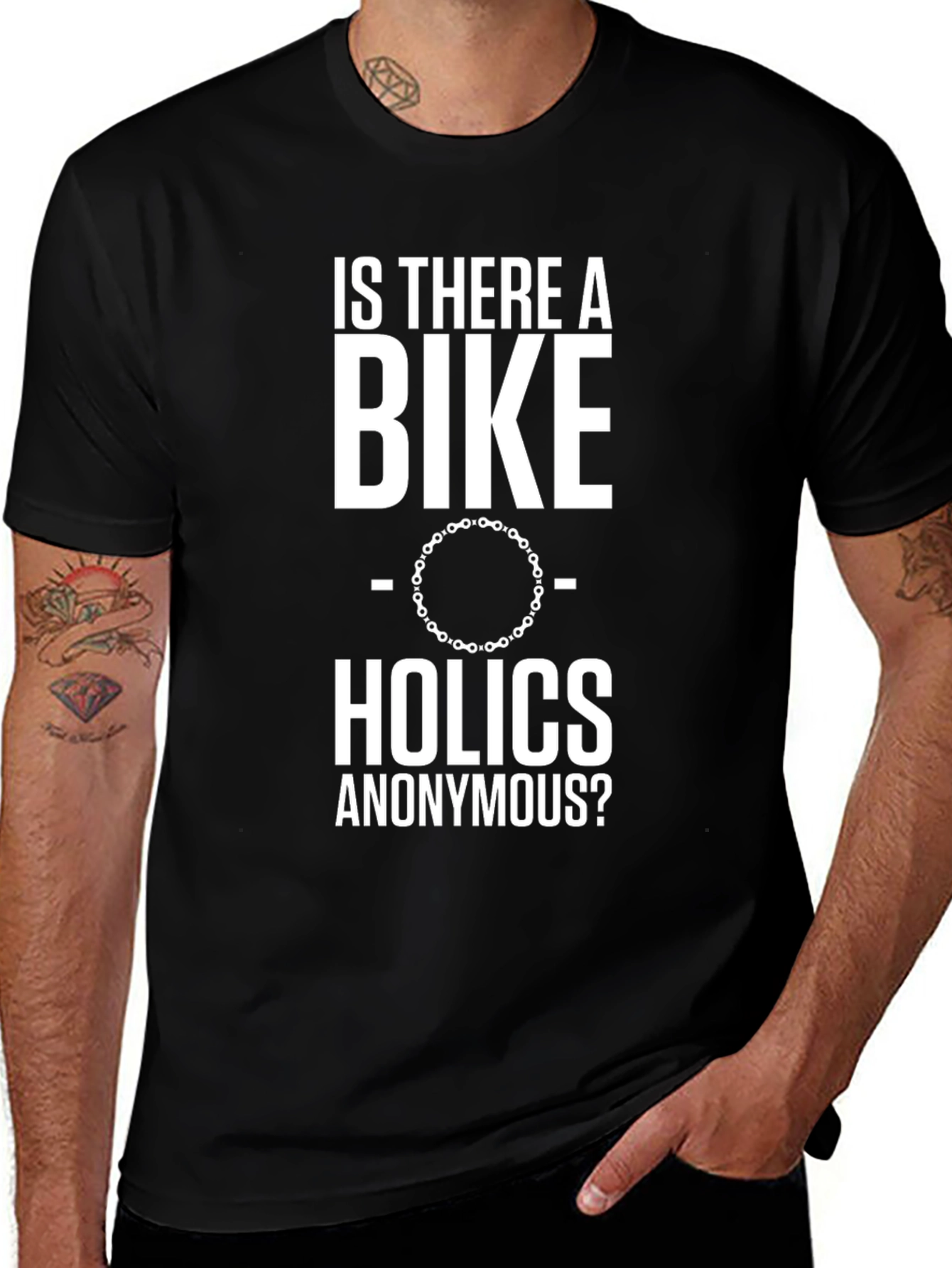Variant 22 of Bike Holics Anonymous Black Graphic T-Shirt