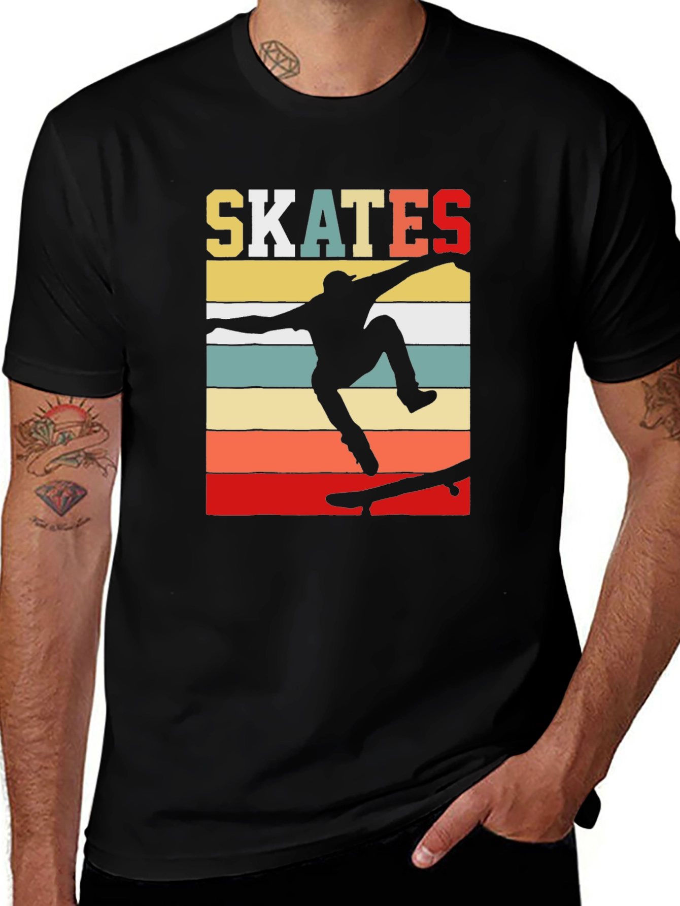 Variant 28 of Retro Skates T-Shirt - Vintage Style Skateboarder Tee