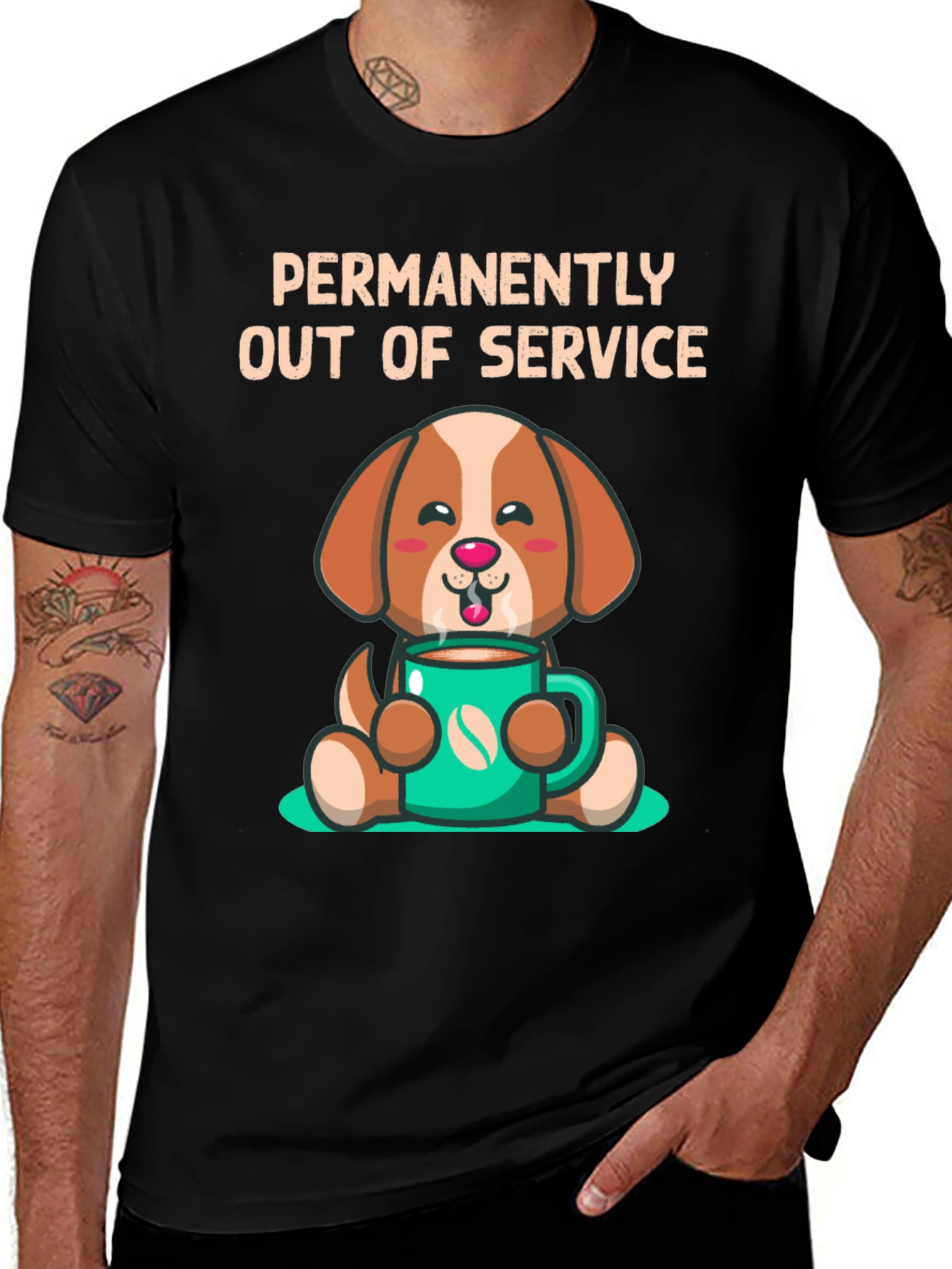 Variant 16 of Permanently Out of Service Dog Coffee T-Shirt
