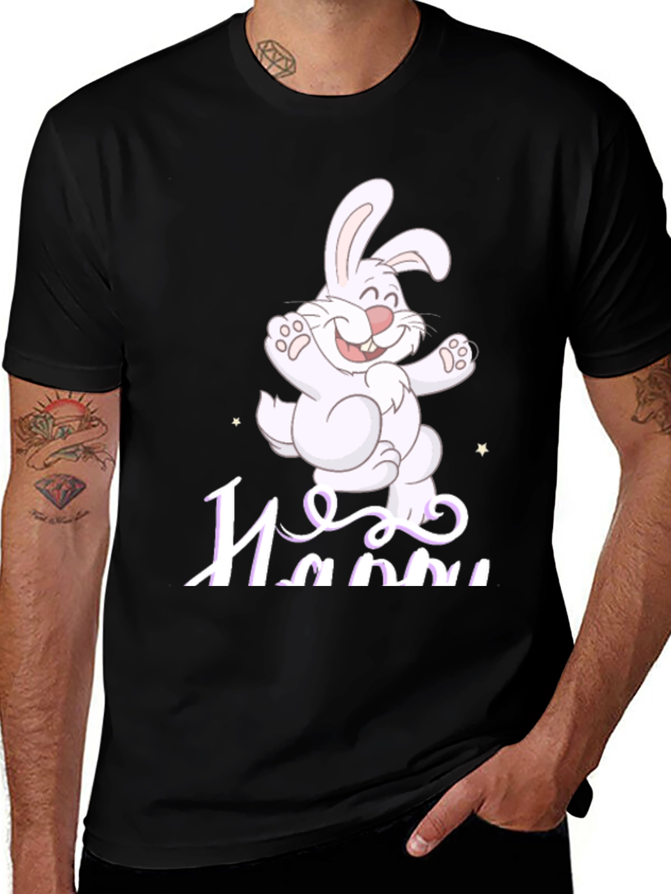 Variant 19 of Happy Easter Bunny T-Shirt - Cartoon Rabbit Design