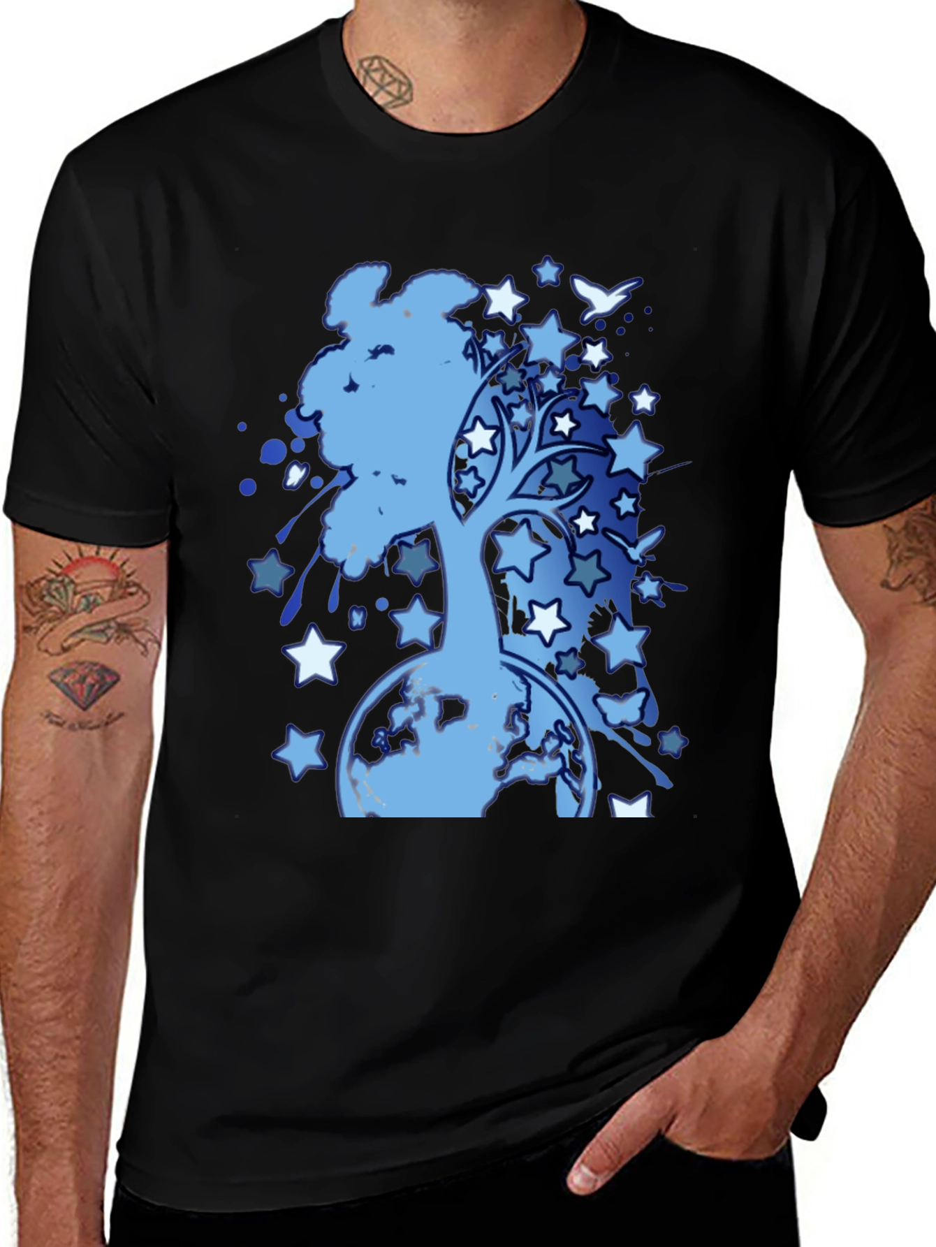 Variant 12 of Starry Tree Earth Graphic T-Shirt