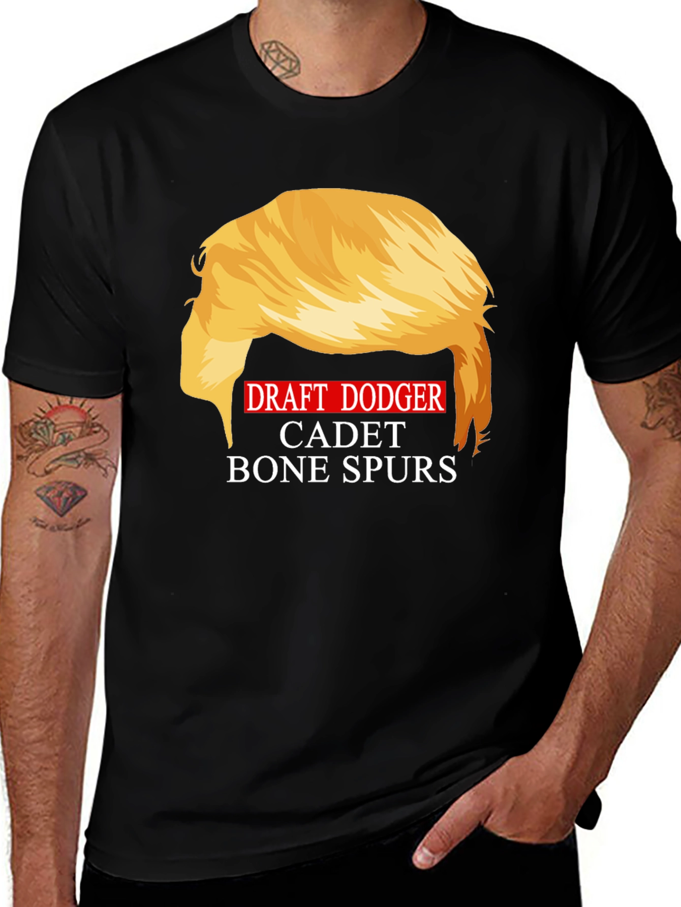 Variant 18 of Draft Dodger Cadet Bone Spurs Graphic Tee
