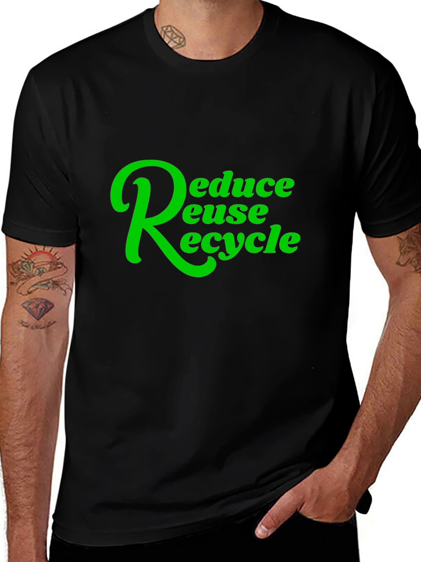 Variant 6 of Reduce Reuse Recycle T-Shirt - Eco Friendly Tee