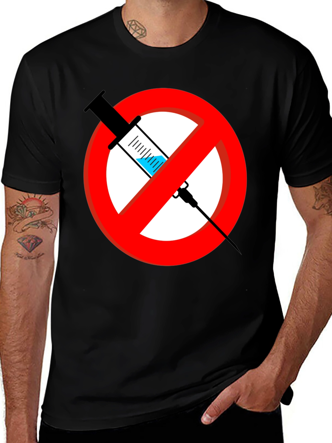 Variant 26 of No Vaccine Graphic T-Shirt