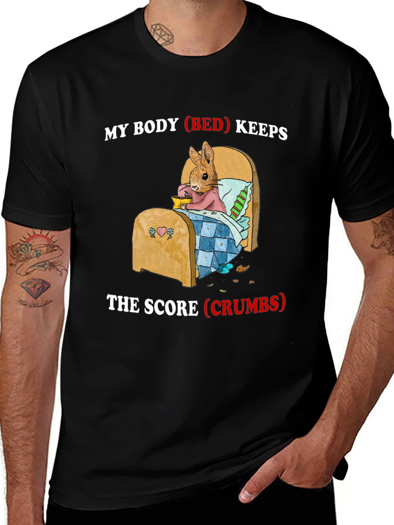 Variant 27 of My Body (Bed) Keeps The Score (Crumbs) T-Shirt