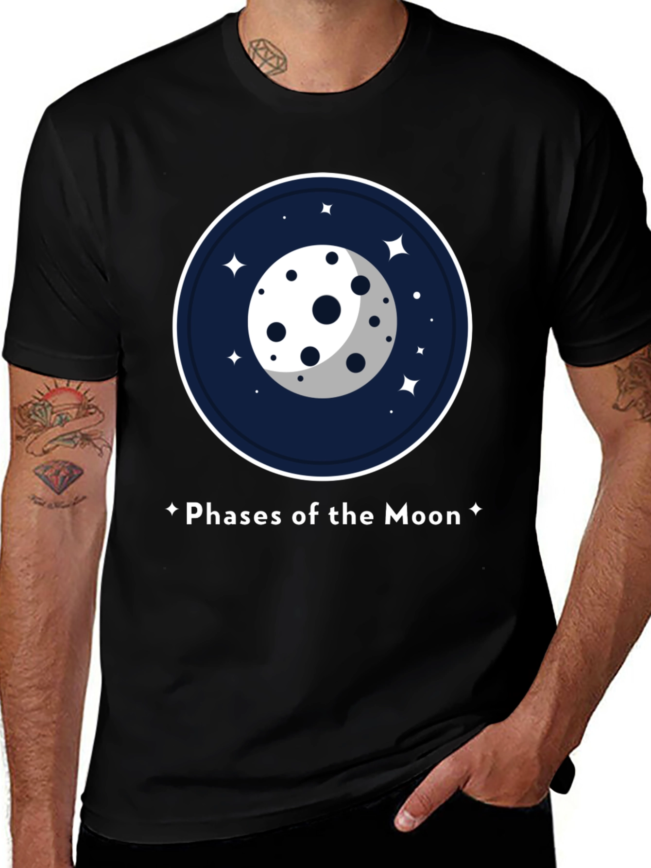 Variant 10 of Phases of the Moon Graphic T-Shirt