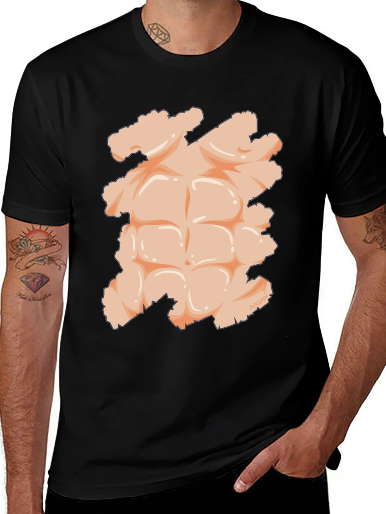 Variant 4 of Funny Six Pack Abs T-Shirt - Instant Gym Body!
