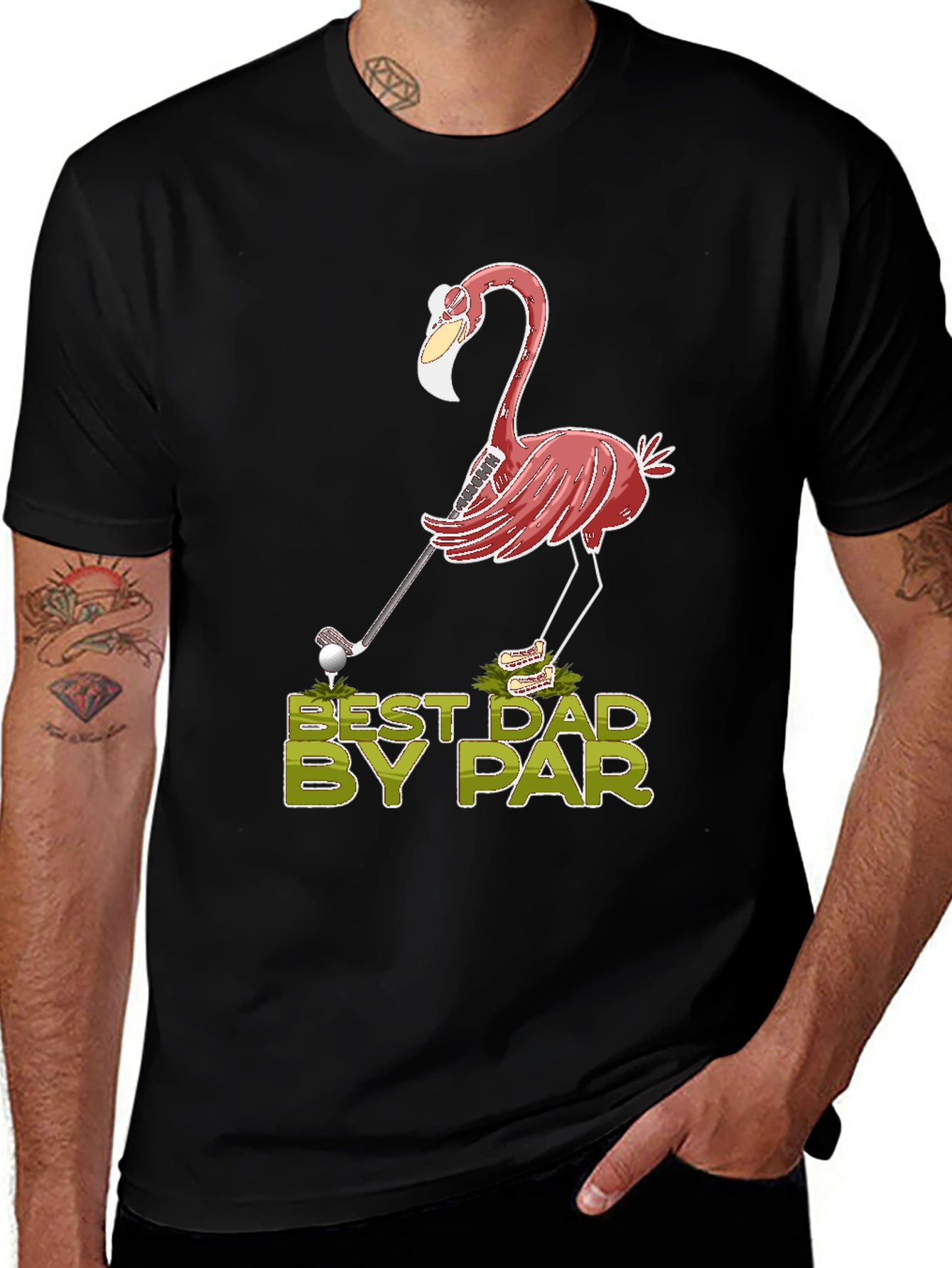 Variant 16 of Best Dad By Par Flamingo Golf T-Shirt