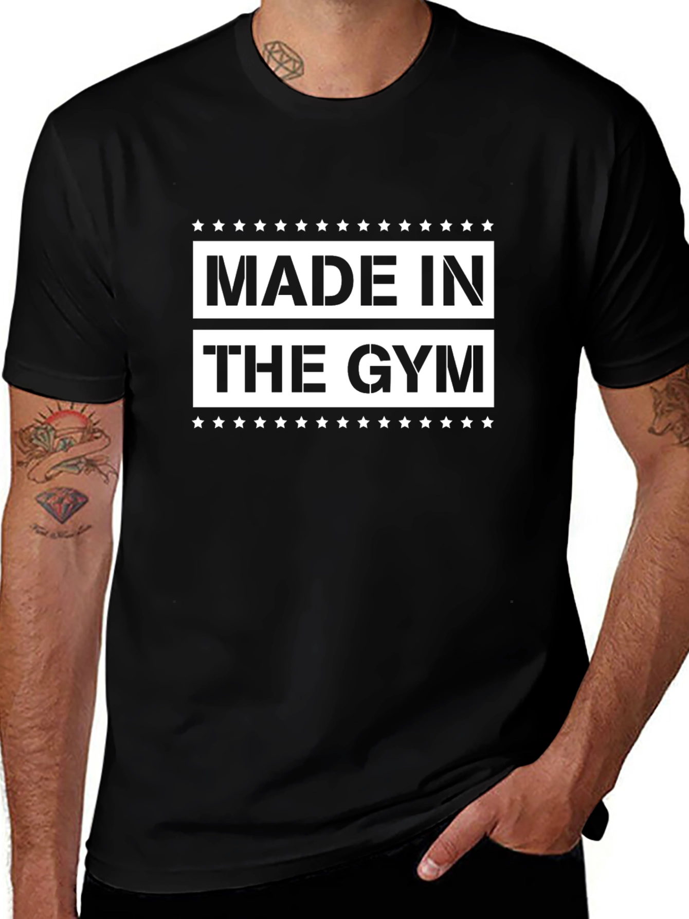 Variant 15 of Made in the Gym Black T-Shirt