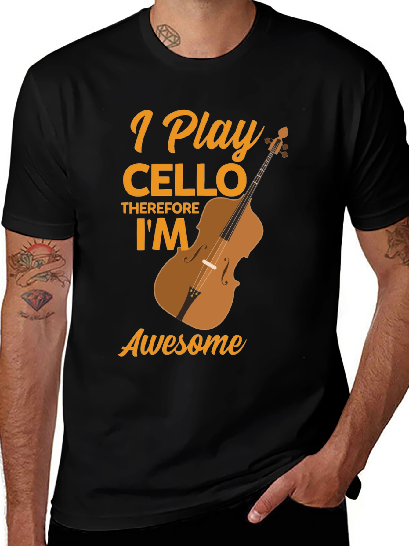 Variant 10 of I Play Cello Therefore I'm Awesome T-Shirt