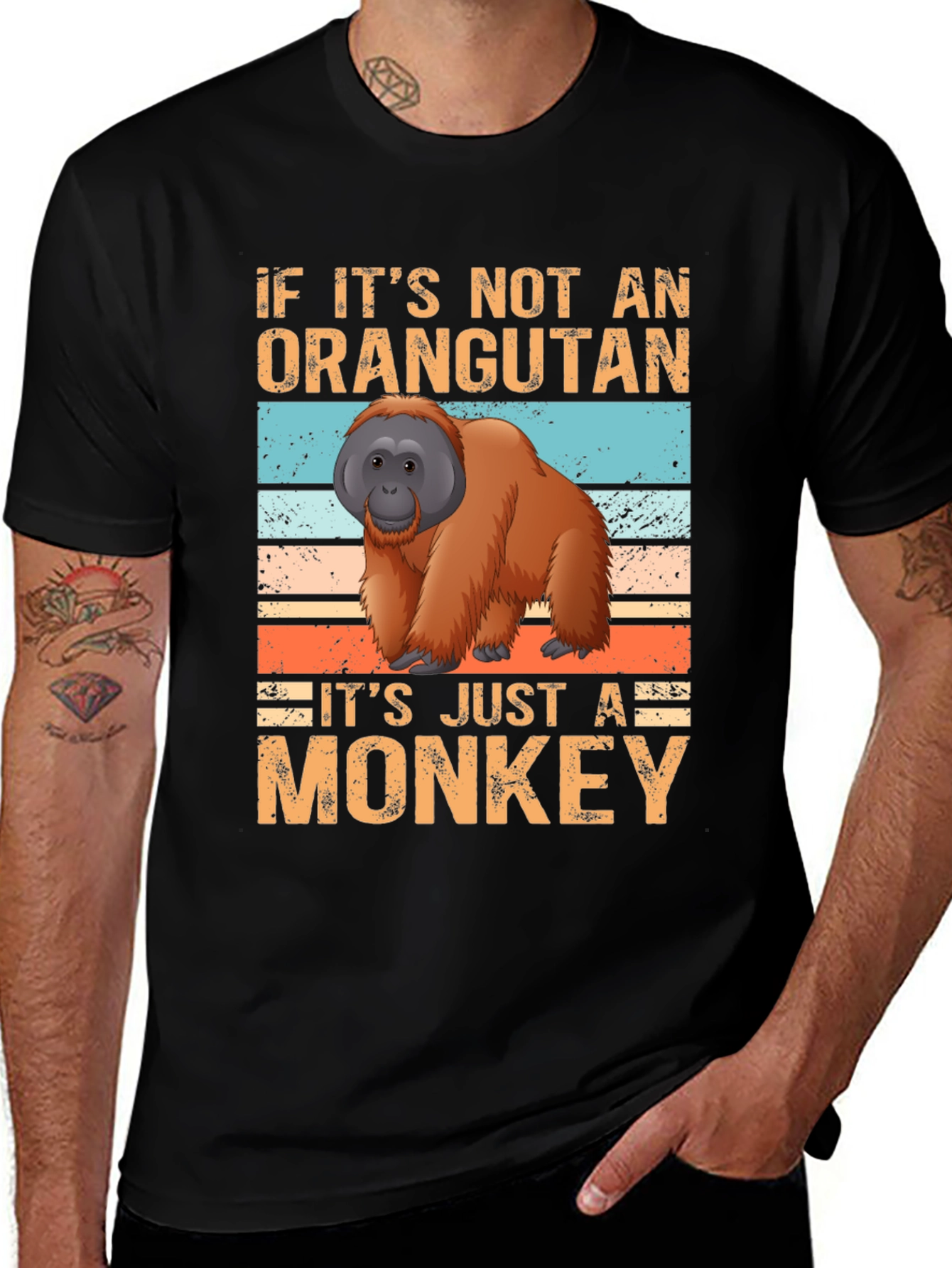 Variant 26 of Orangutan vs Monkey Graphic T-Shirt