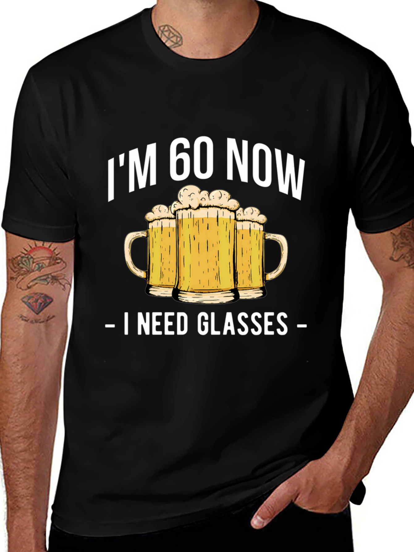 Variant 6 of I'm 60 Now I Need Glasses Beer T-Shirt
